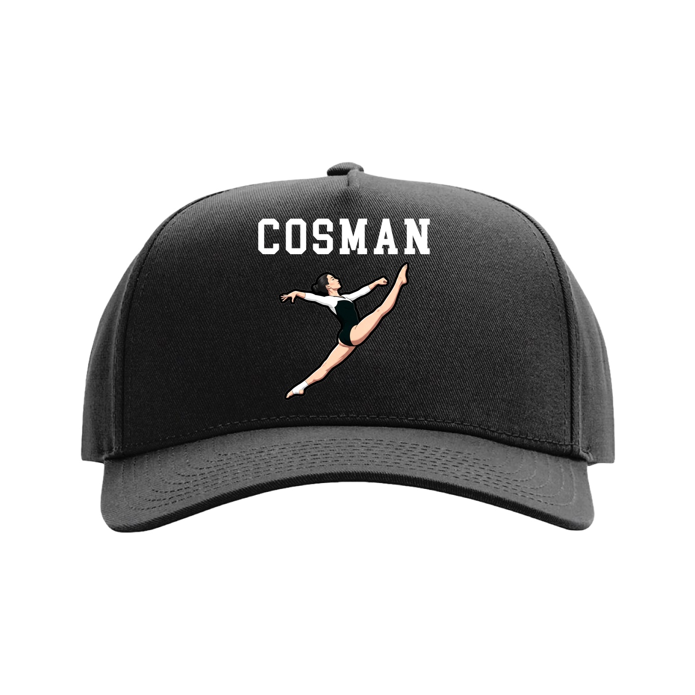 Full Fabric Five-Panel Champ Cap — Shirsey in Black