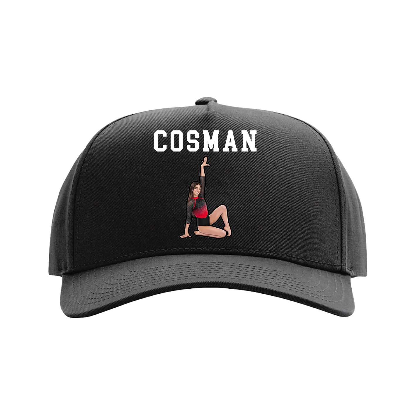 Full Fabric Five-Panel Champ Cap — Shirsey in Black