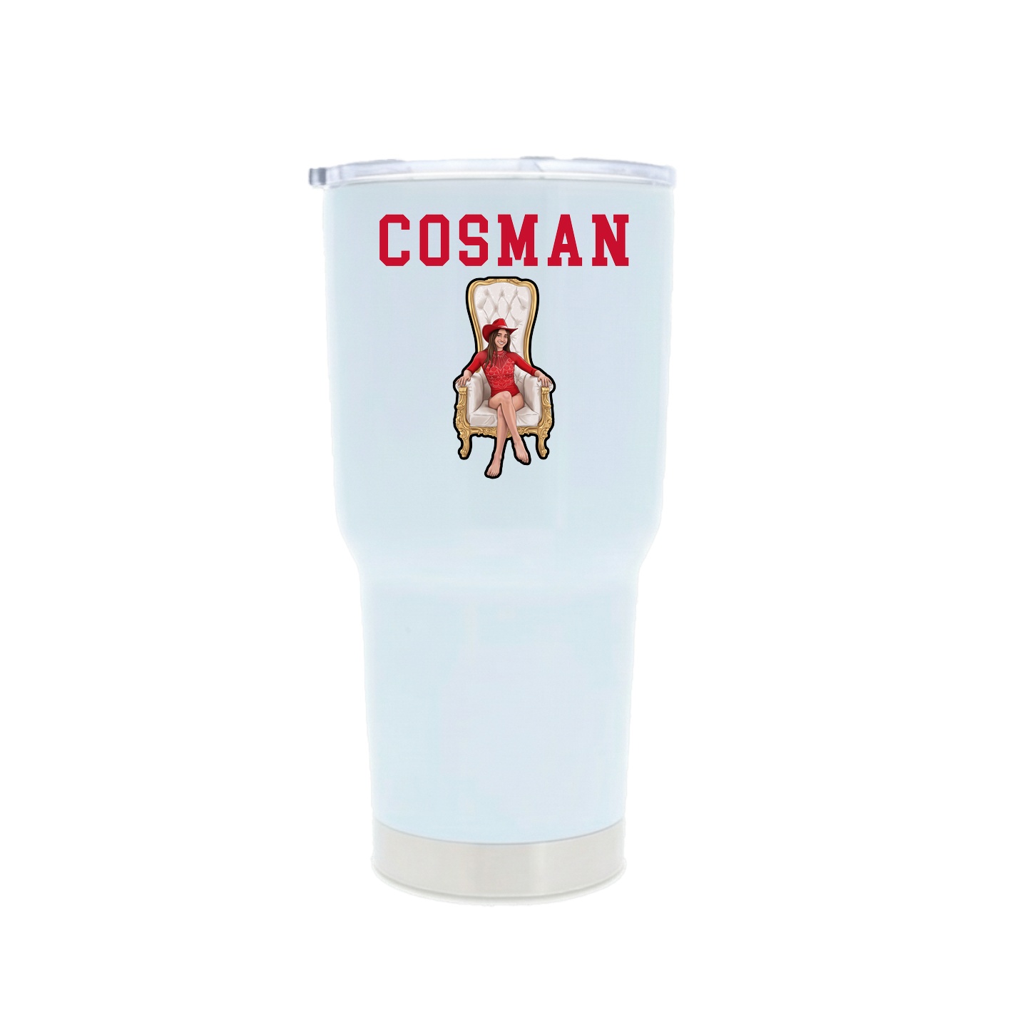30oz Stainless Steel Tumbler — Shirsey in White