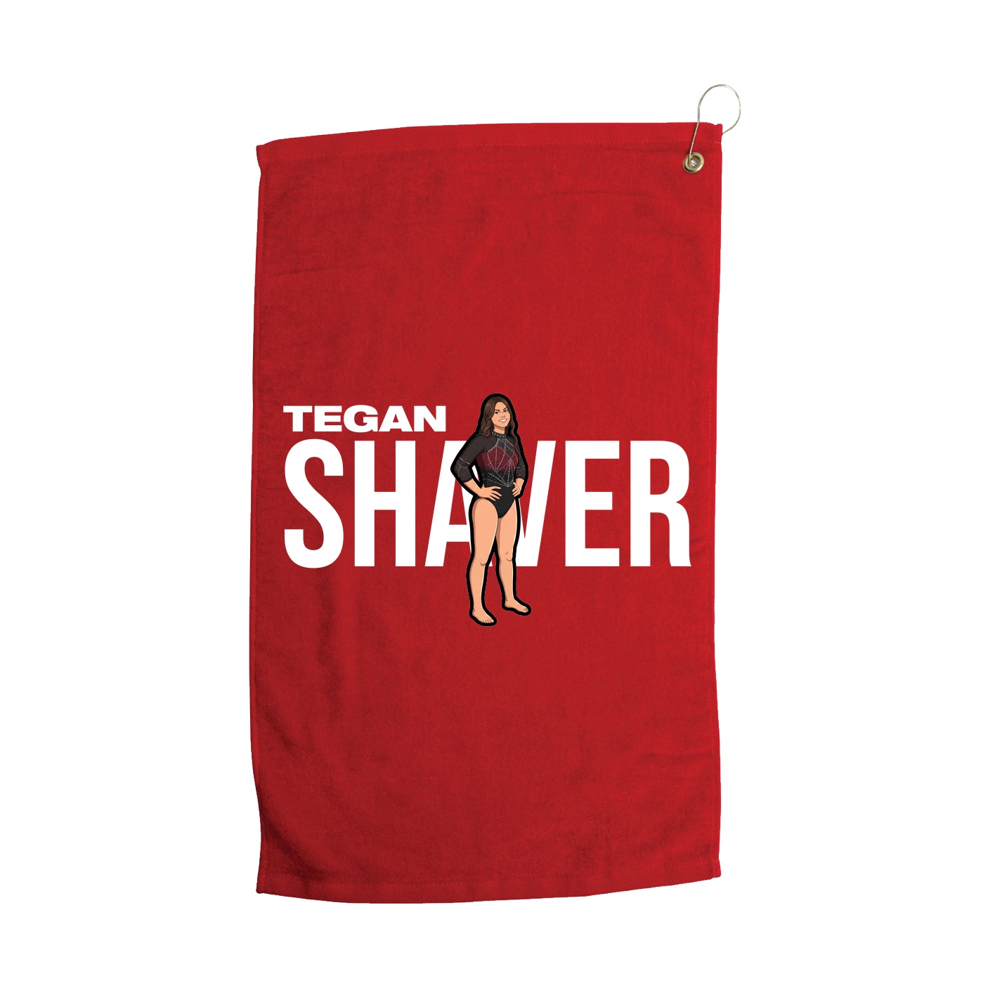 Golf Towel — Player Name in Red