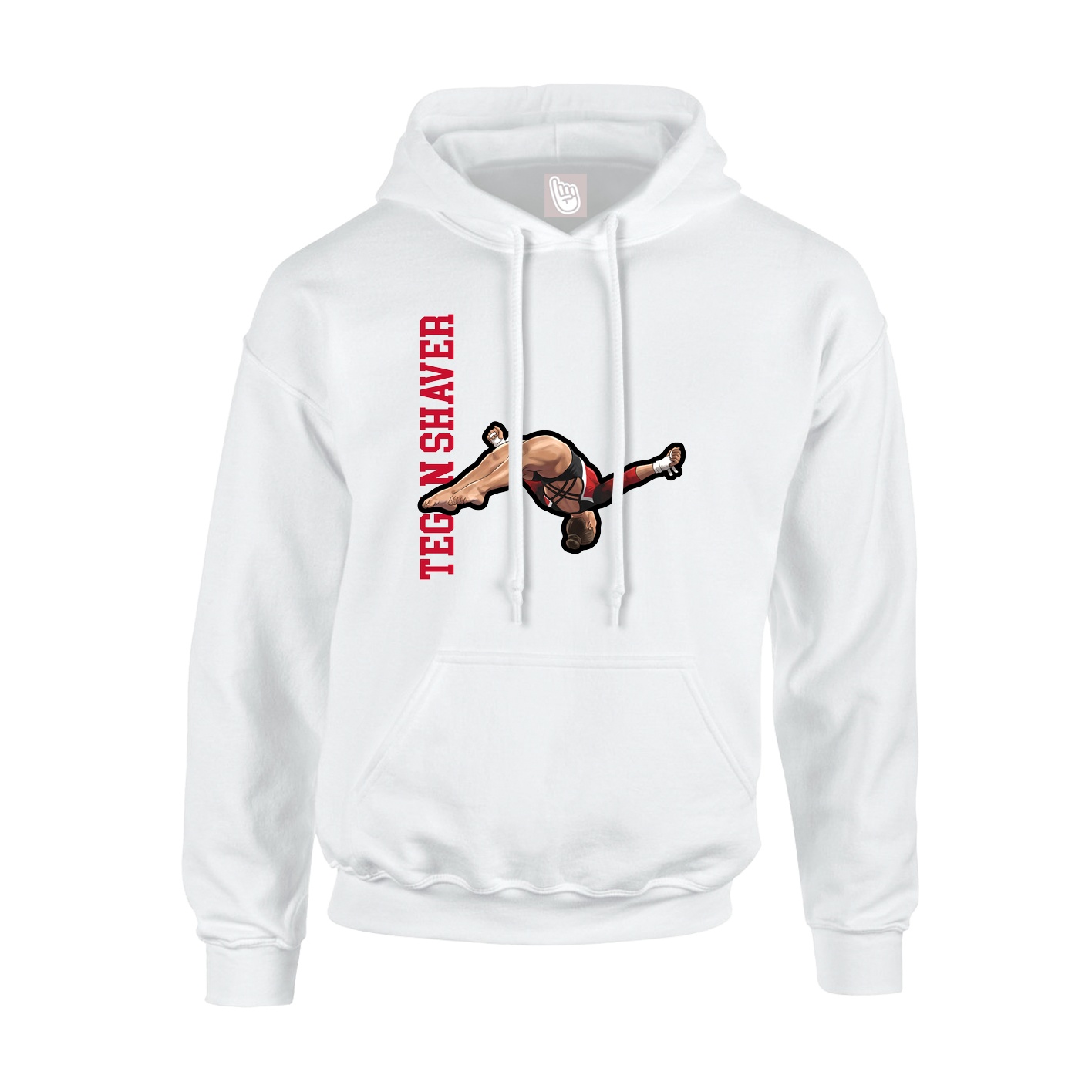 Youth Hoodie — Name Vertical in White