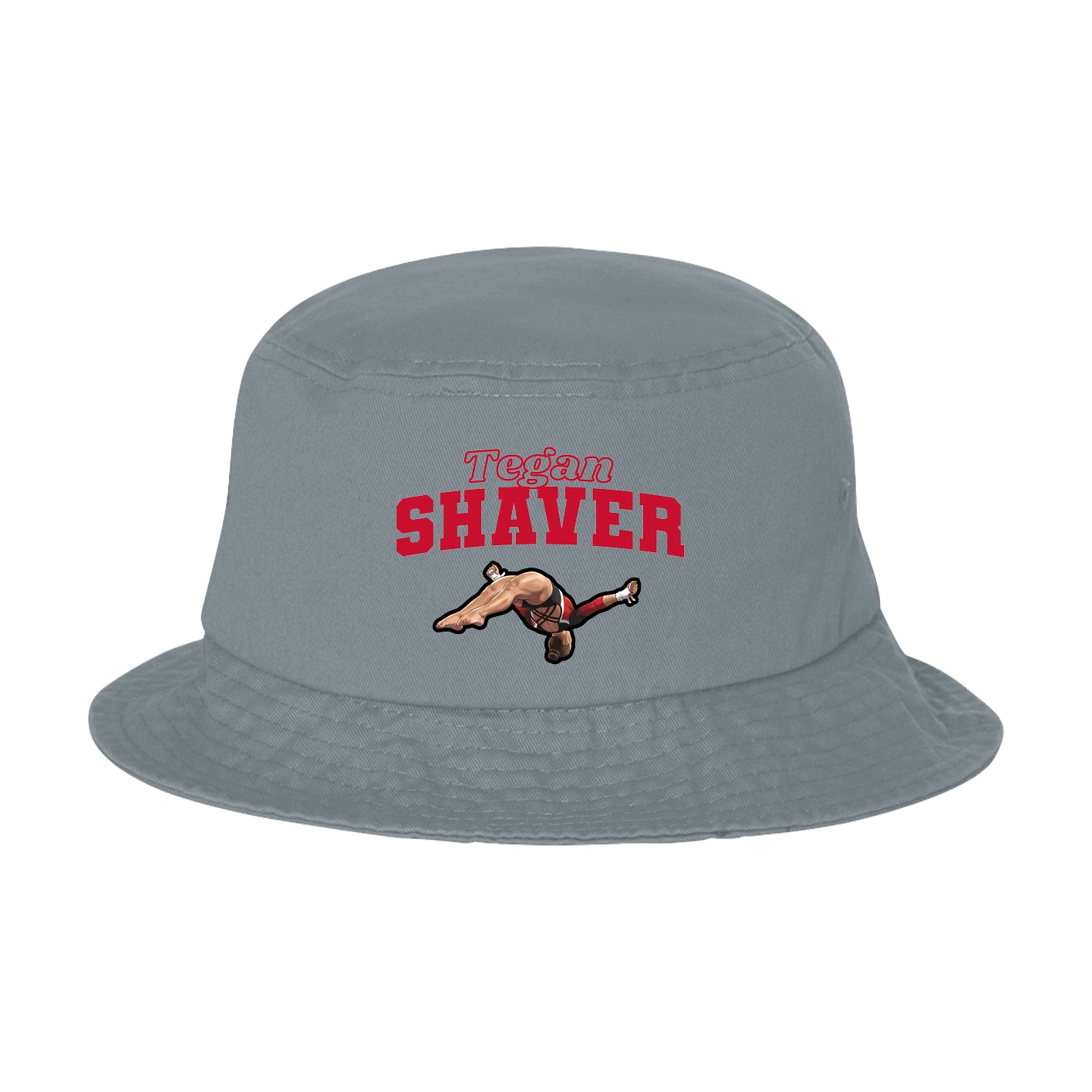 Bucket Cap — Name Arch in Grey