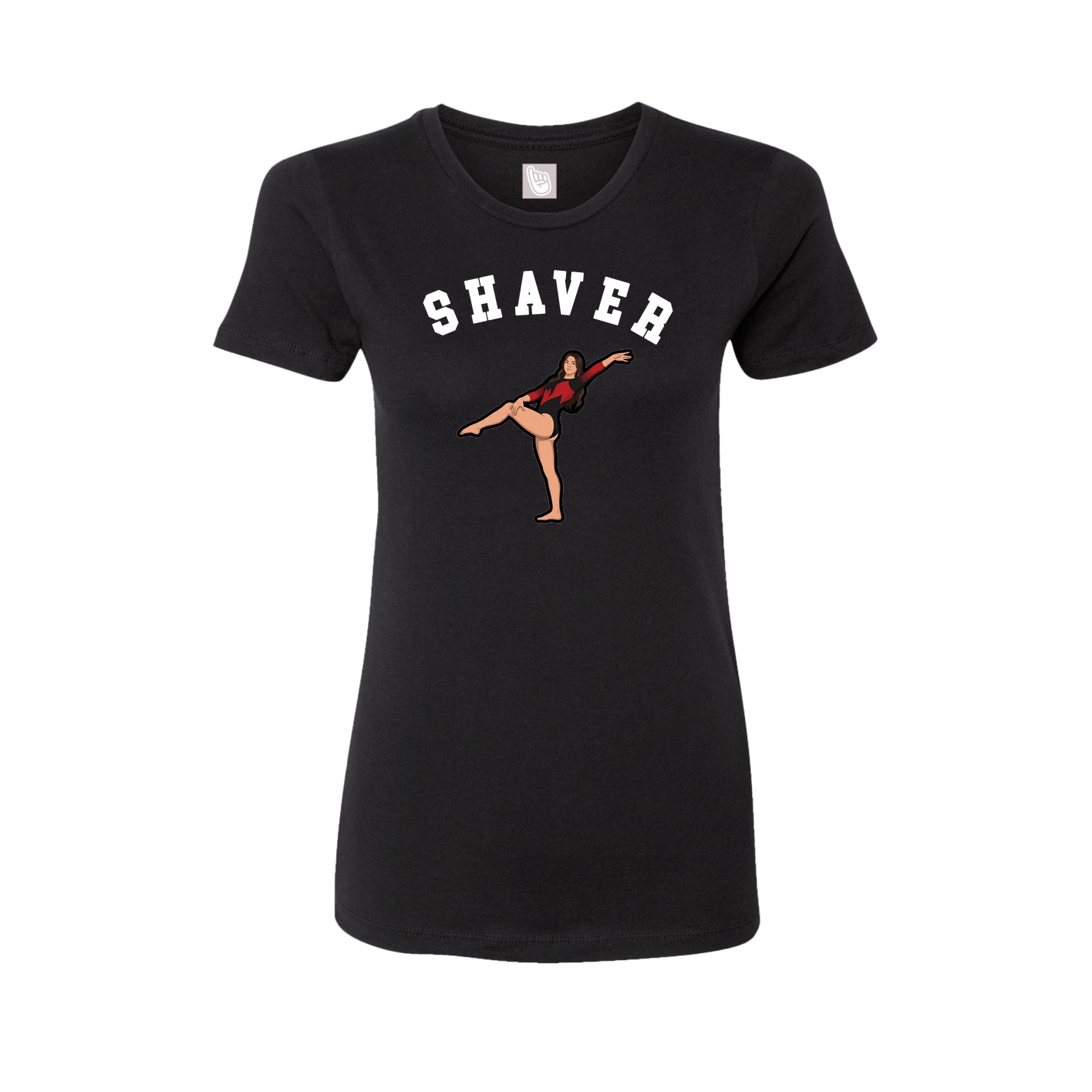 Fitted Women's Tee — Shirsey Arch in Black