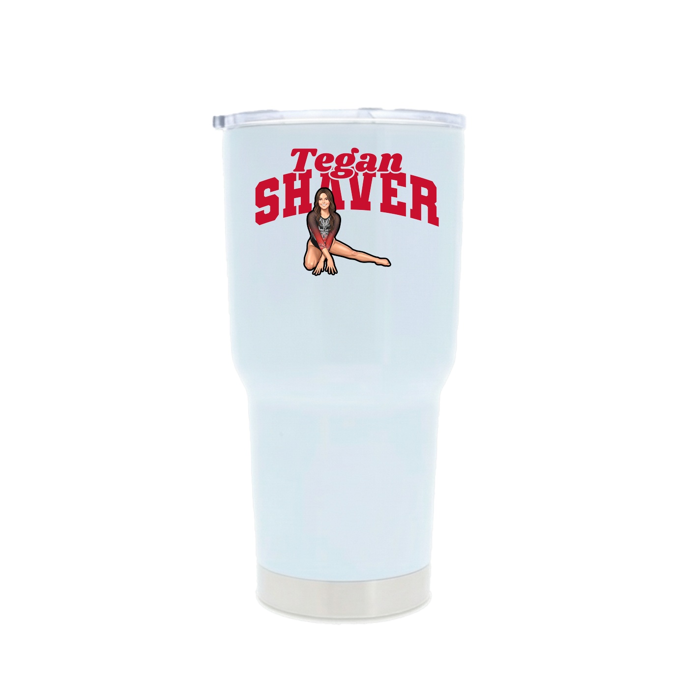 30oz Stainless Steel Tumbler — Signature Arch in White