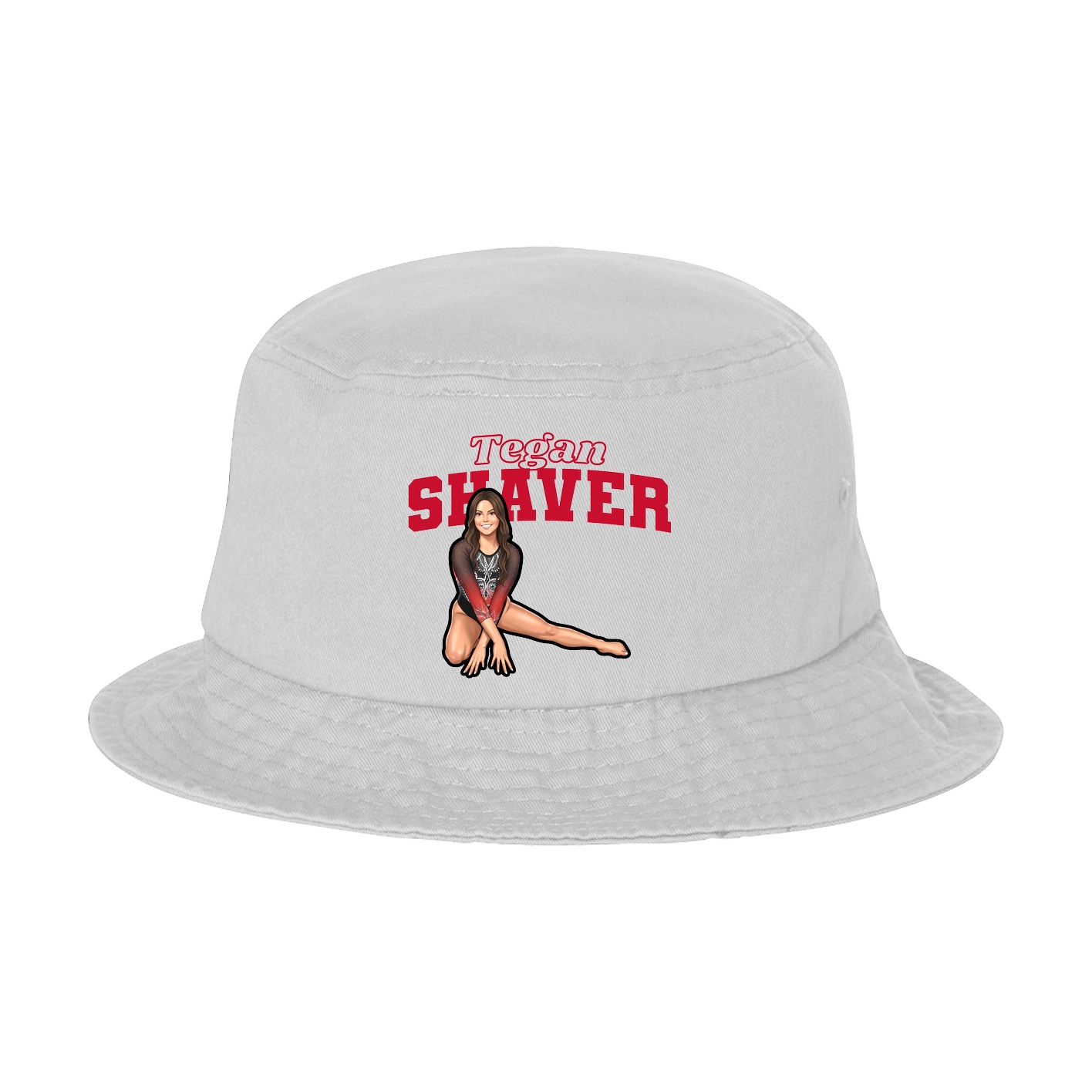 Bucket Cap — Name Arch in White