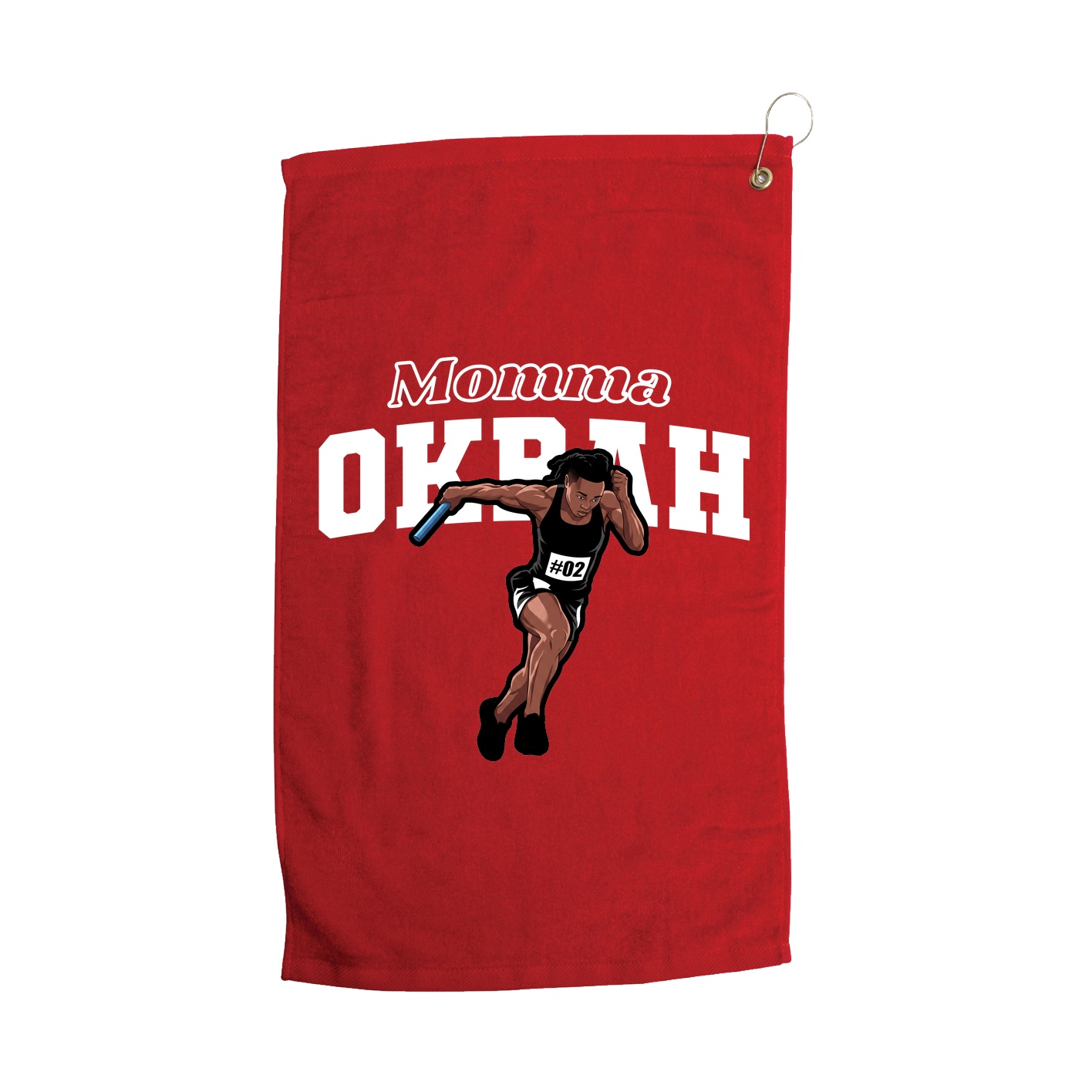 Golf Towel — Mothers Day Block in Red
