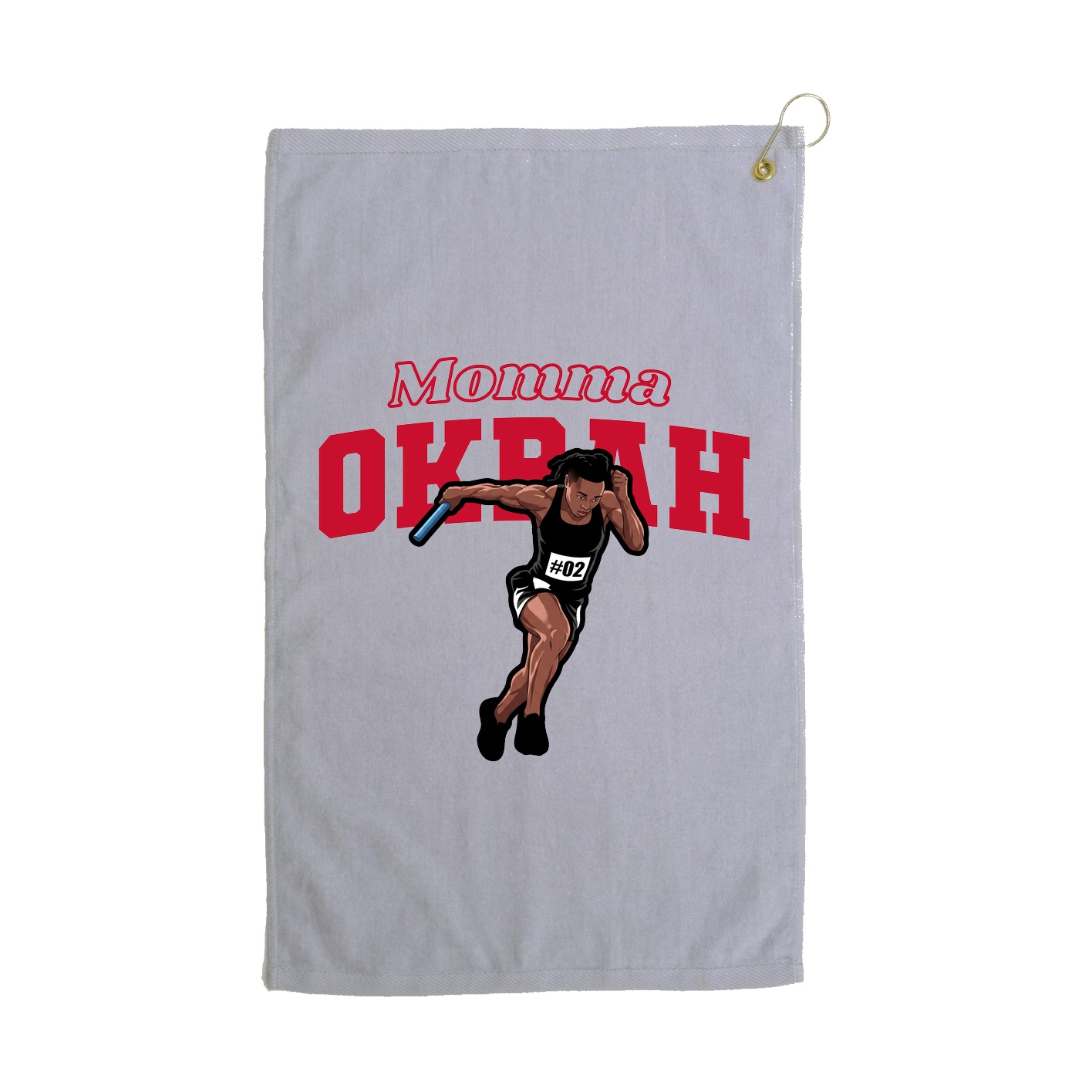 Golf Towel — Mothers Day Block in Grey