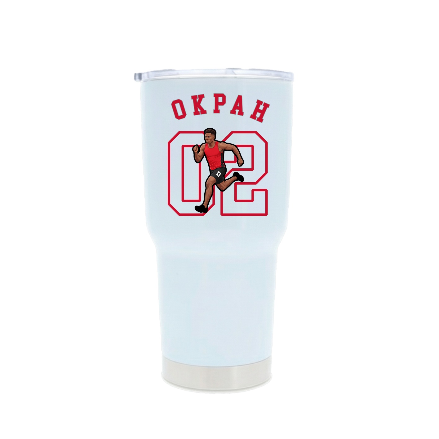 30oz Stainless Steel Tumbler — Shirsey Arch in White