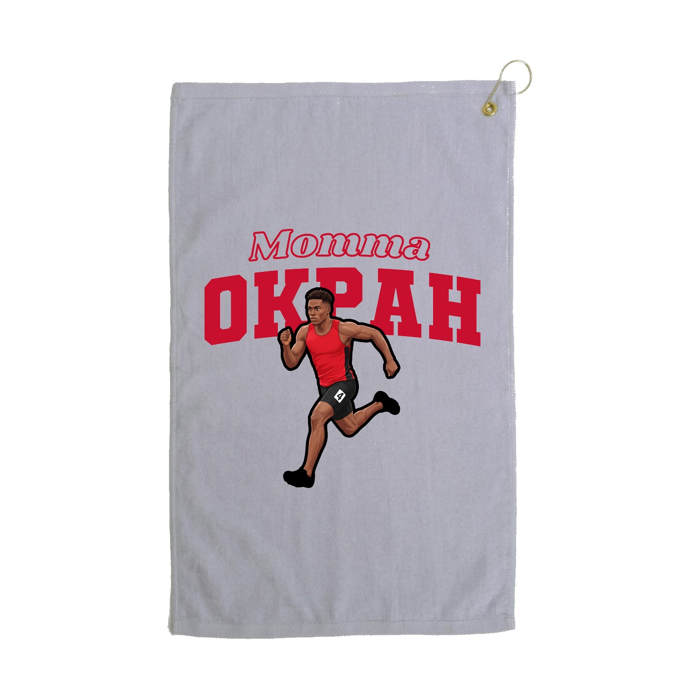 Golf Towel — Mothers Day Block in Grey