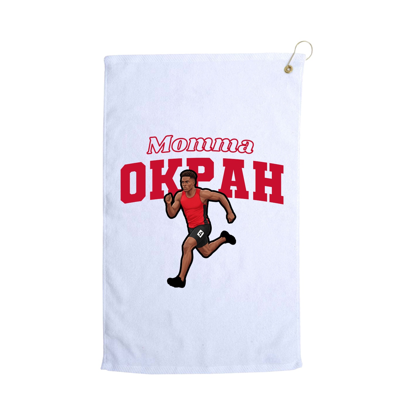 Golf Towel — Mothers Day Block in White