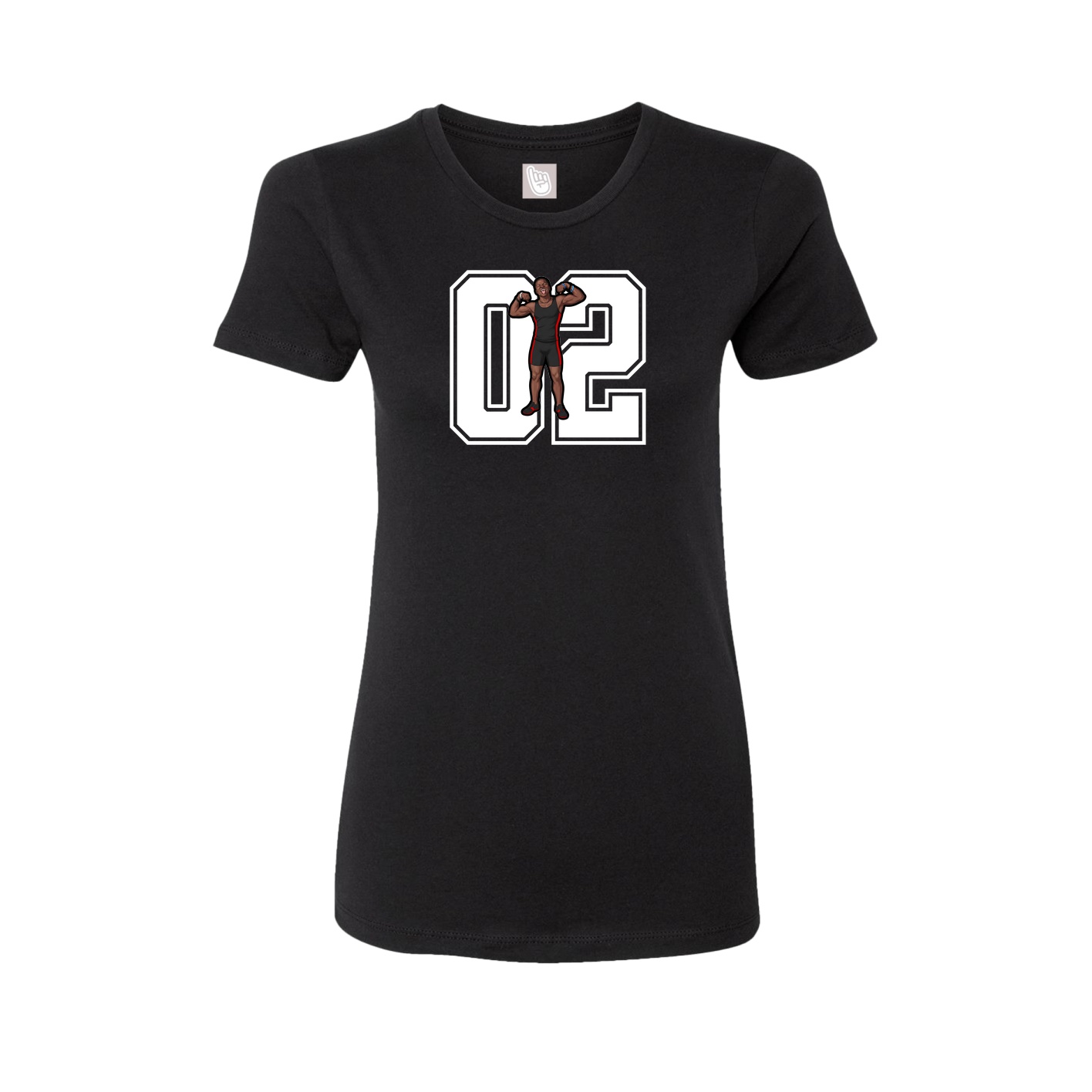 Womens Tee — Number in Black