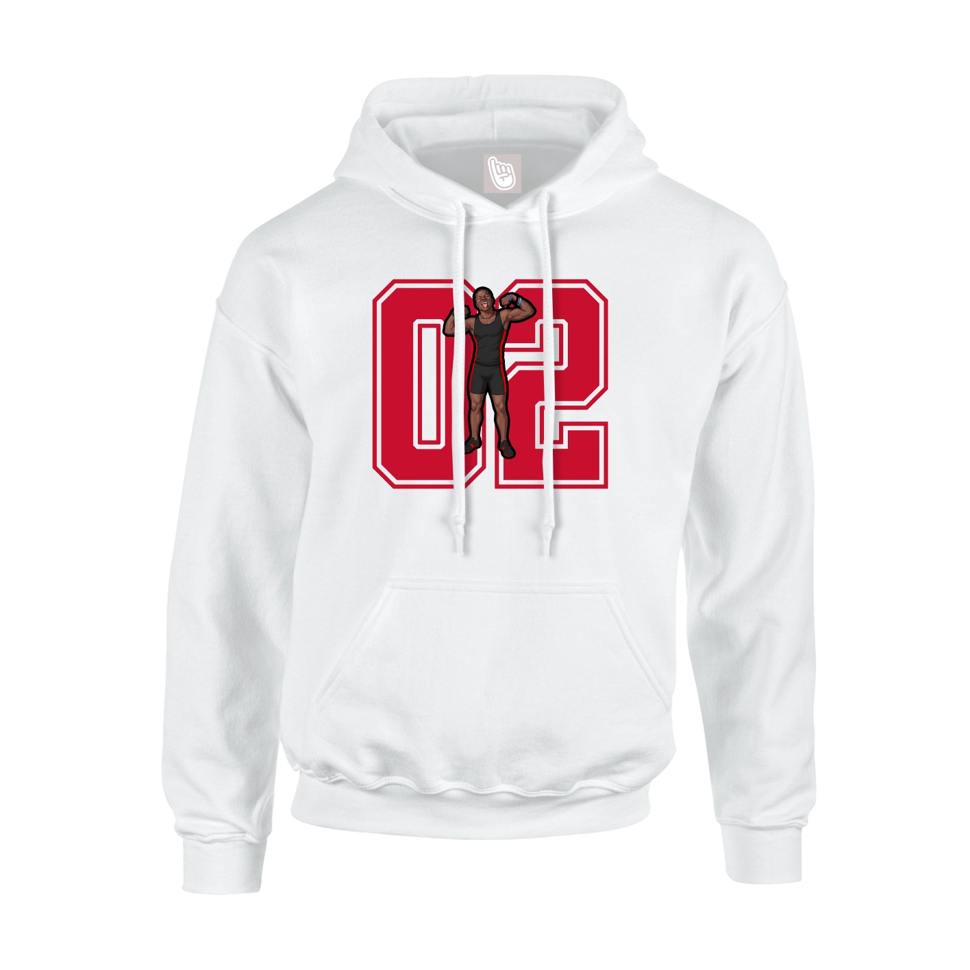 Youth Hoodie — Number in White