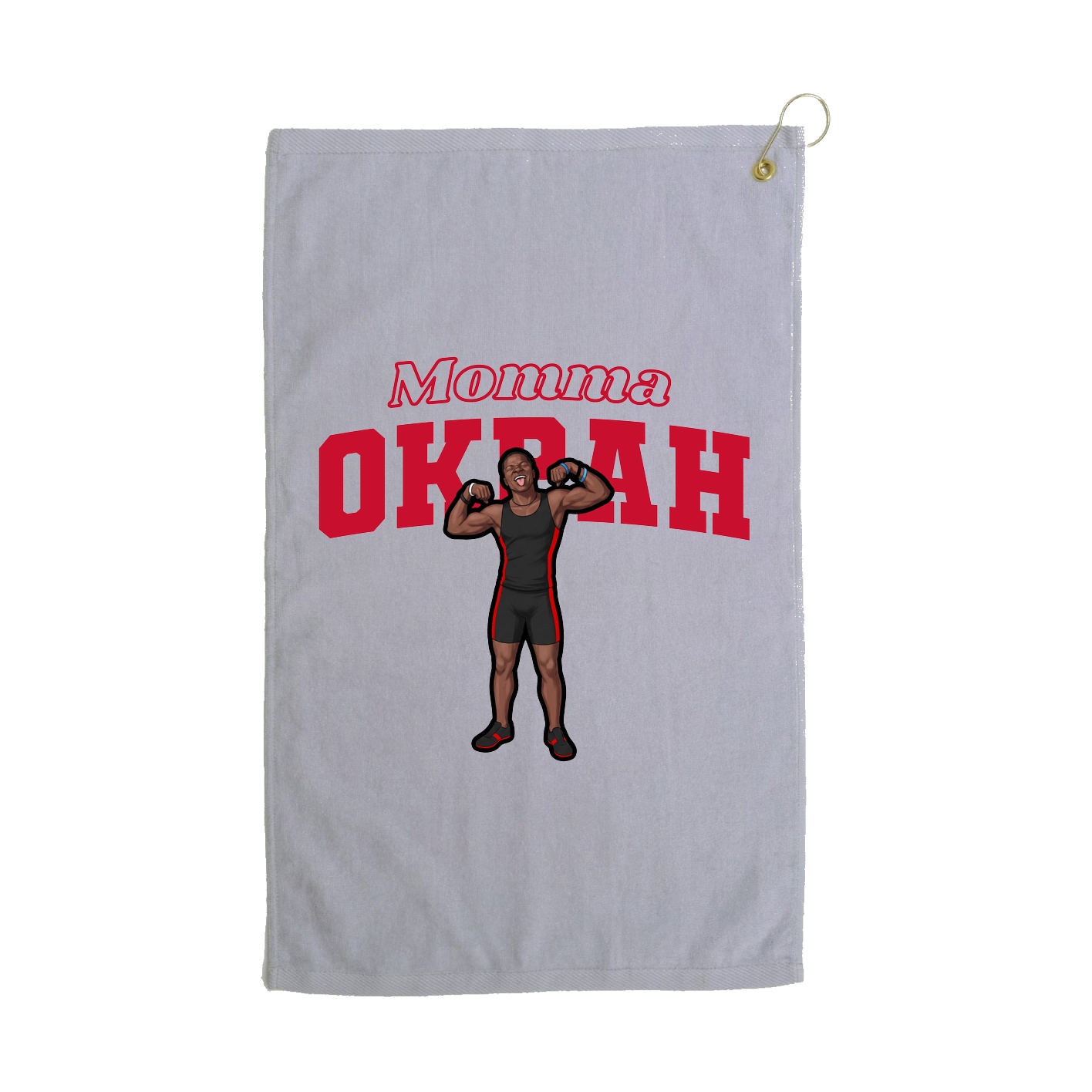 Golf Towel — Mothers Day Block in Grey