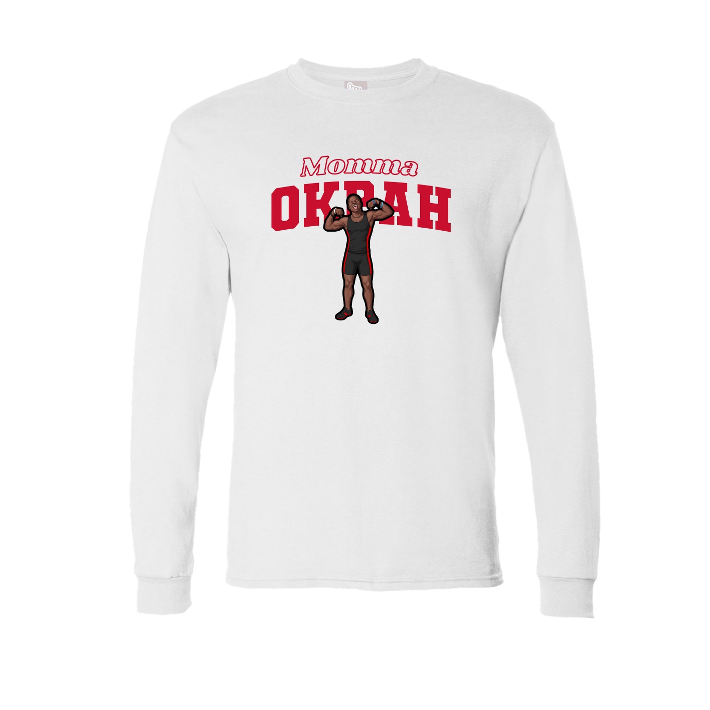 Long Sleeve Tee — Mothers Day Block in White