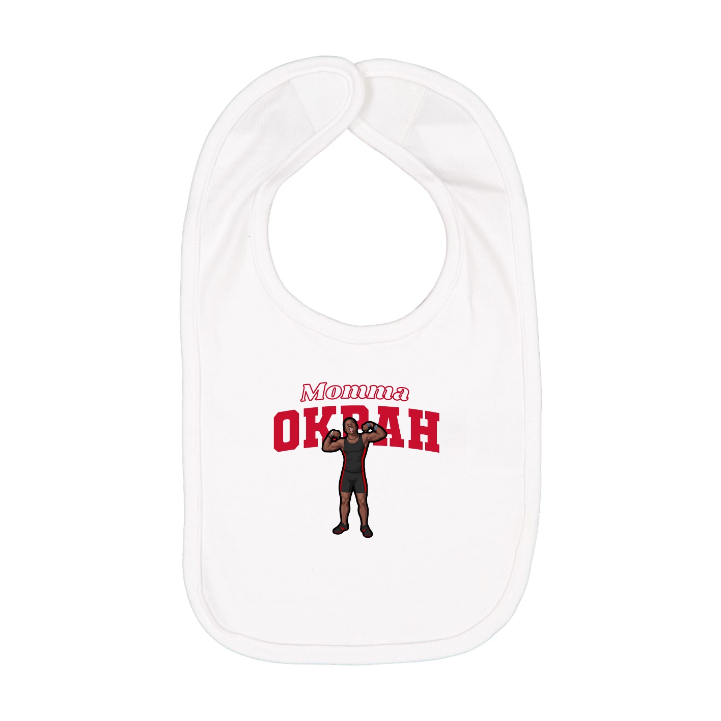 Infant Bib — Mothers Day Block in White