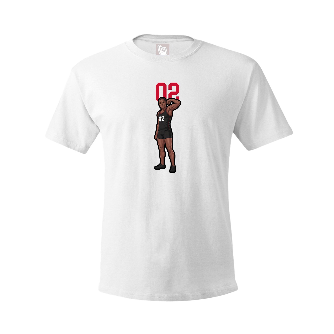 Youth Tee — Number Top in White