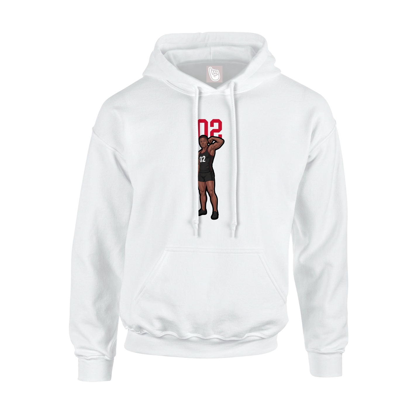 Hoodie — Number Top in White