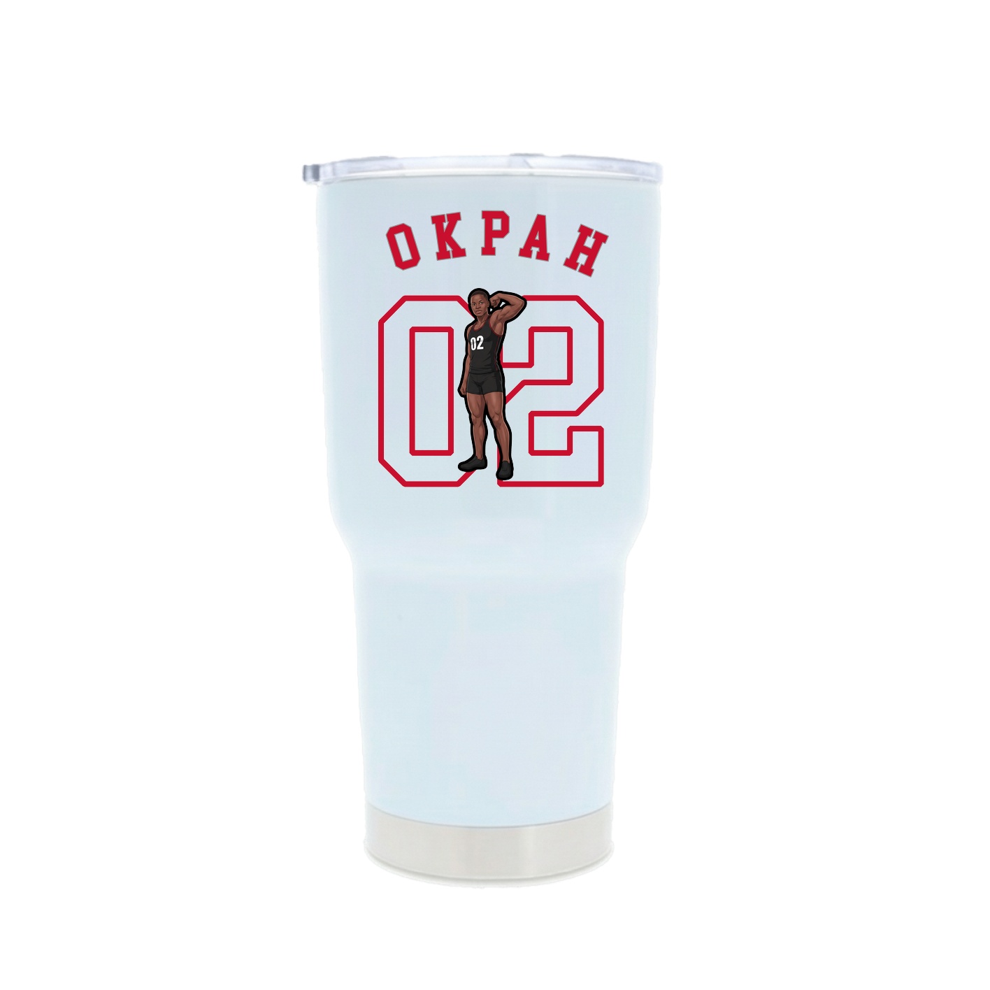 30oz Stainless Steel Tumbler — Shirsey Arch in White