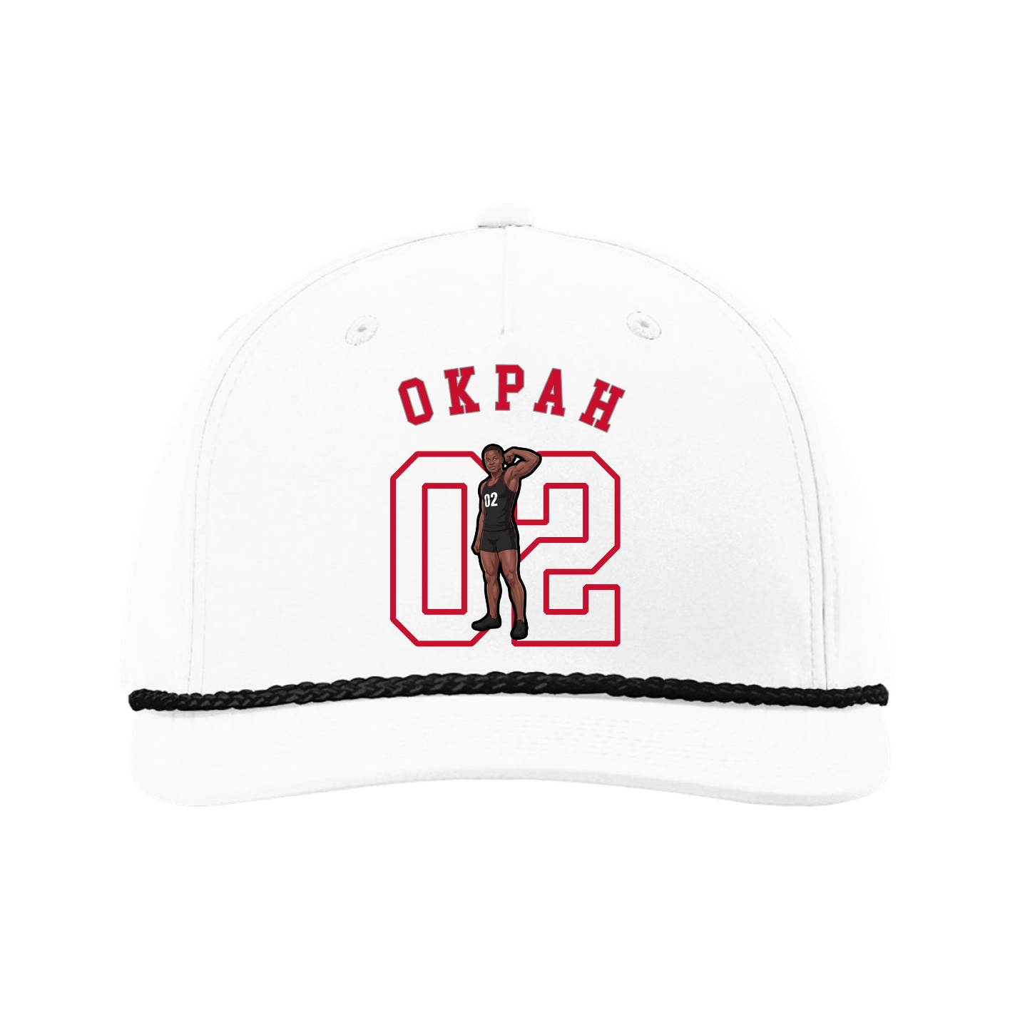 Five-Panel Classic Rope Cap — Shirsey Arch in White