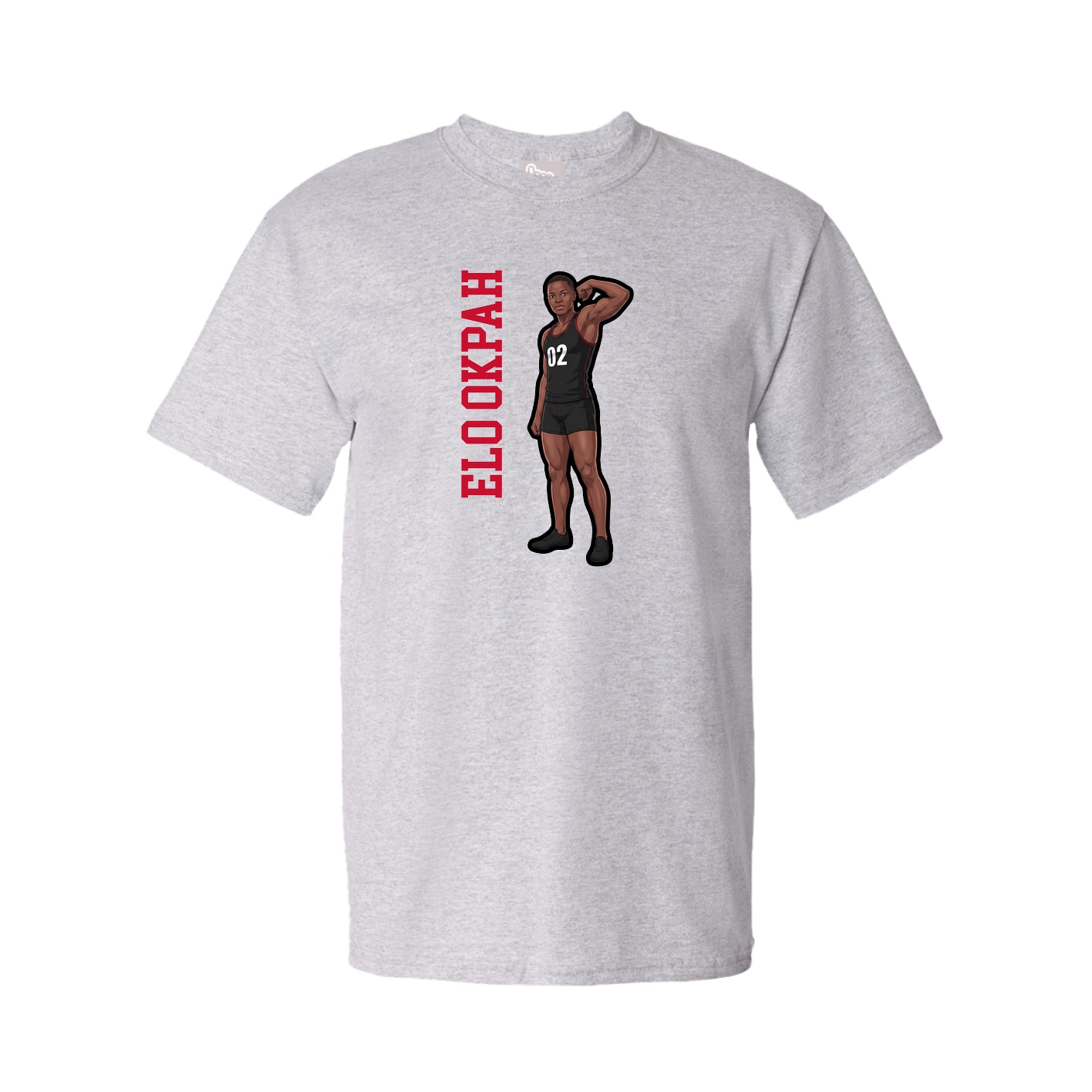 Youth Tee — Name Vertical in Grey