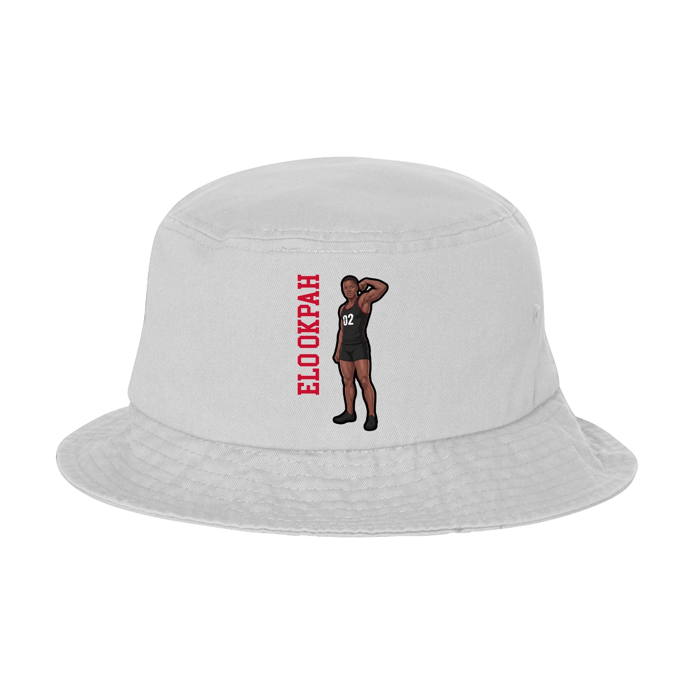 Bucket Cap — Name Vertical in White