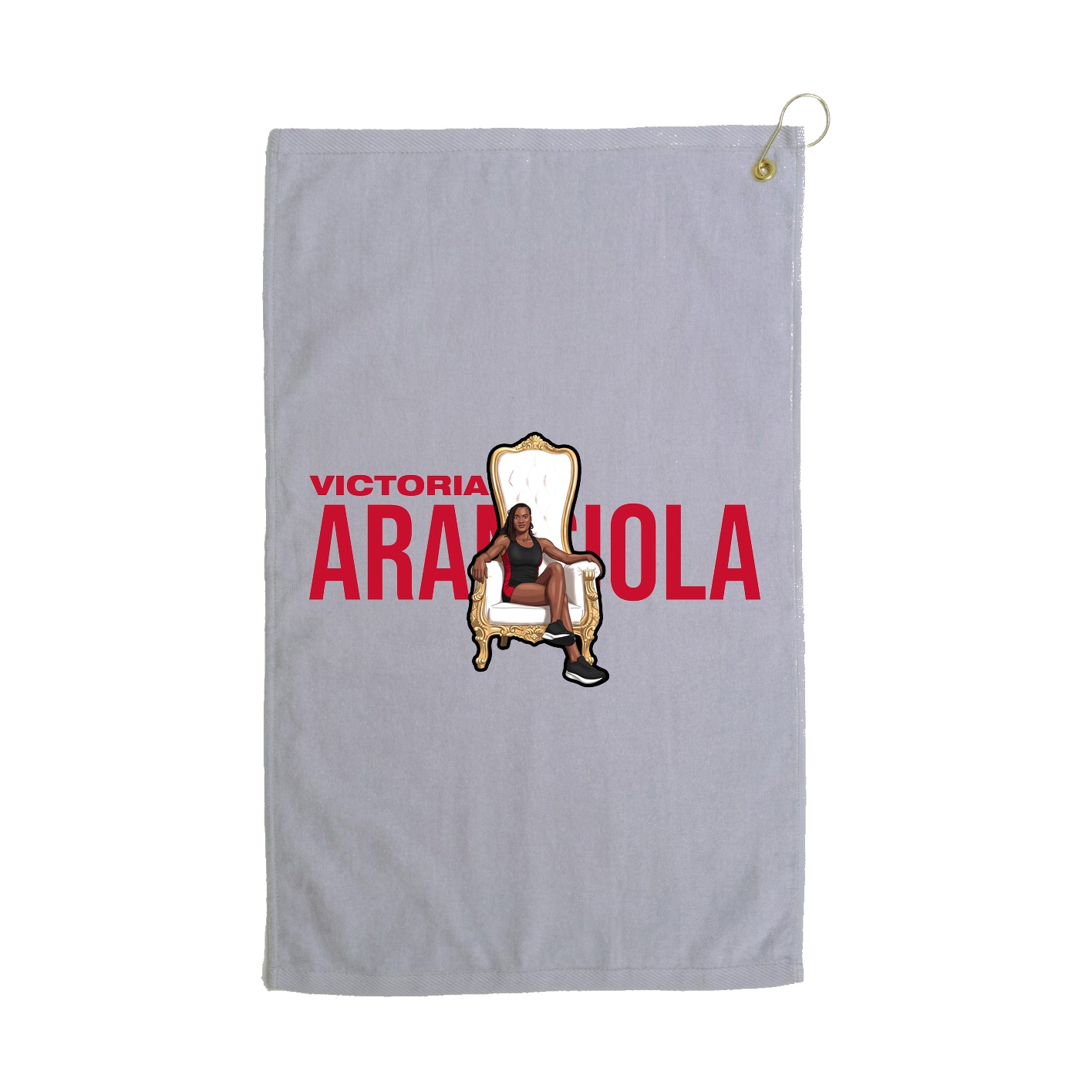 Golf Towel — Player Name in Grey