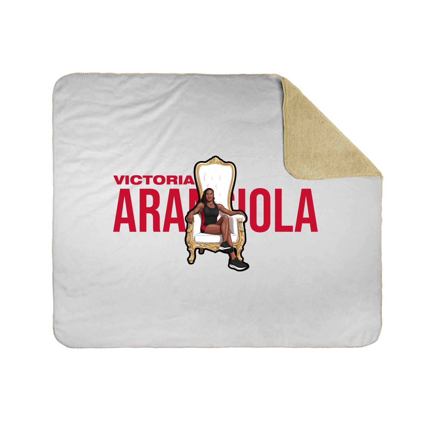 Throw Blanket — Player Name in White
