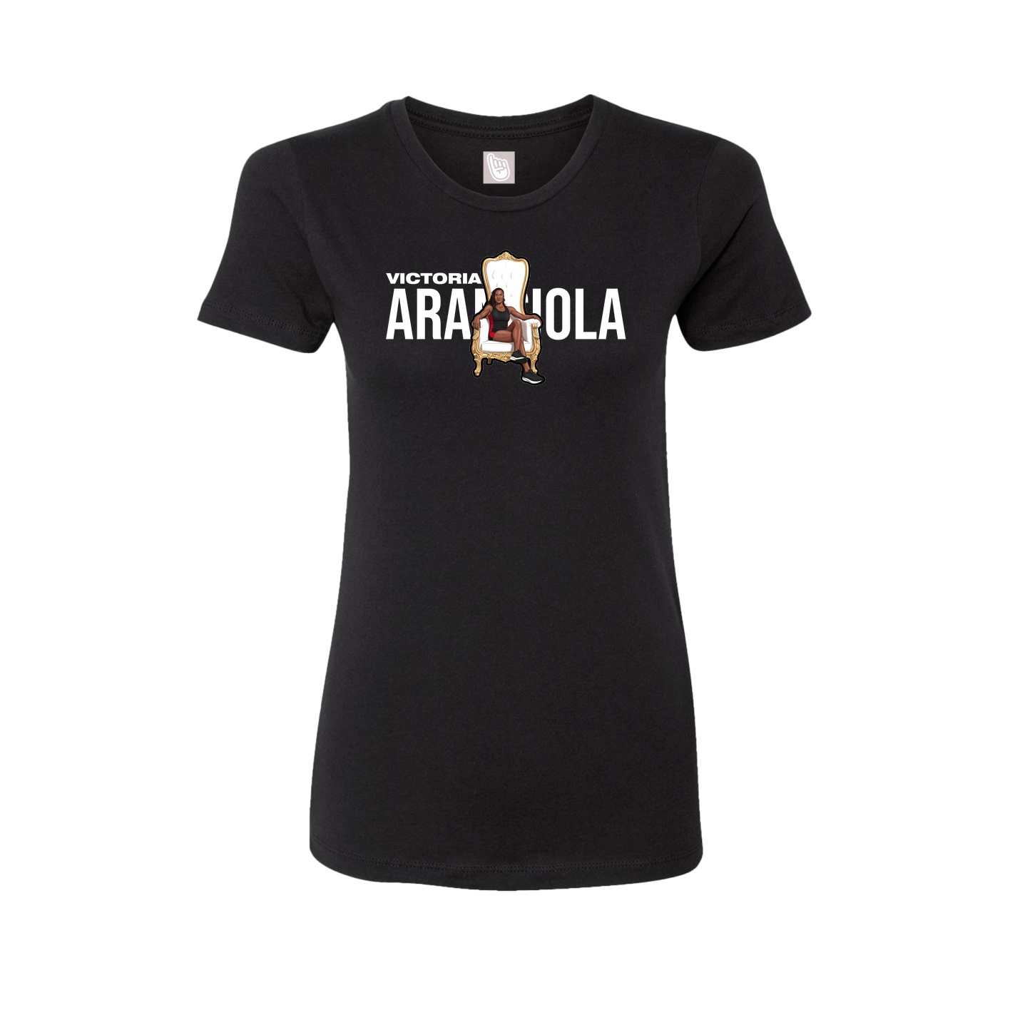 Fitted Women's Tee — Player Name in Black