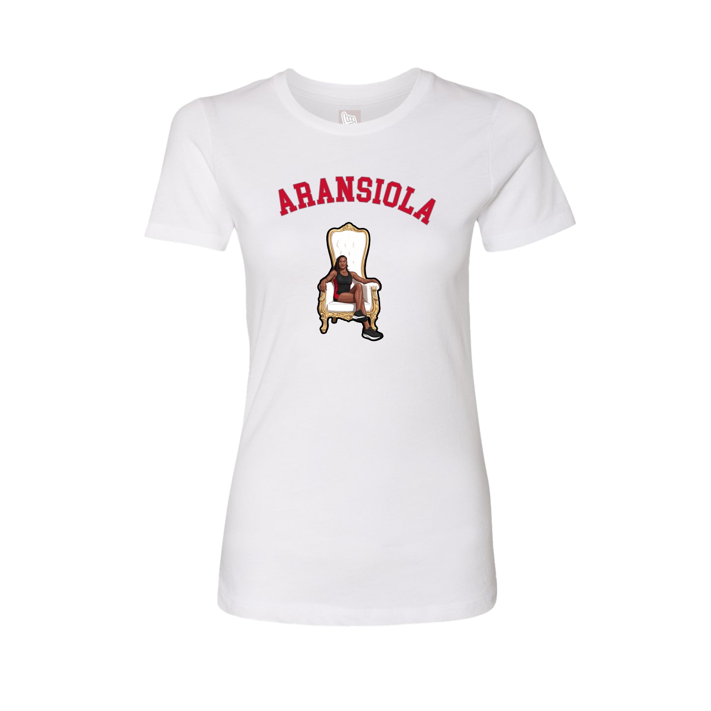 Fitted Women's Tee — Shirsey Arch in White