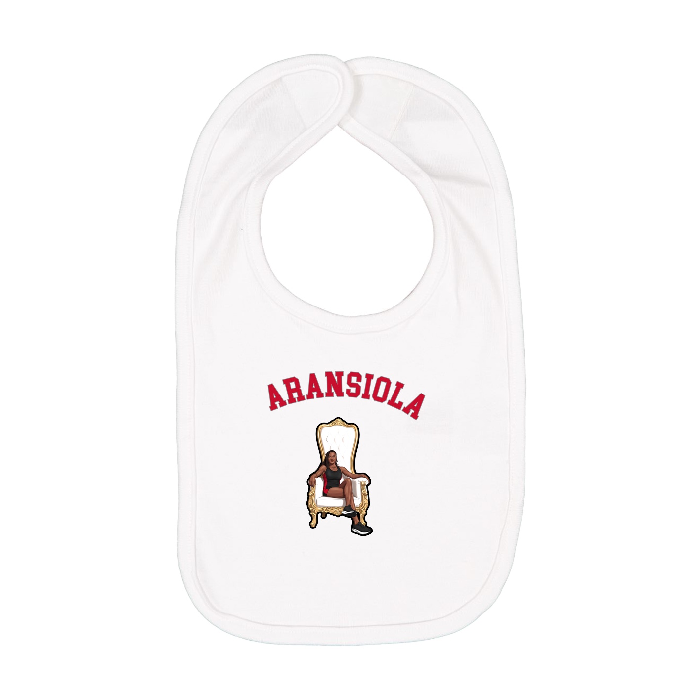Infant Bib — Shirsey Arch in White
