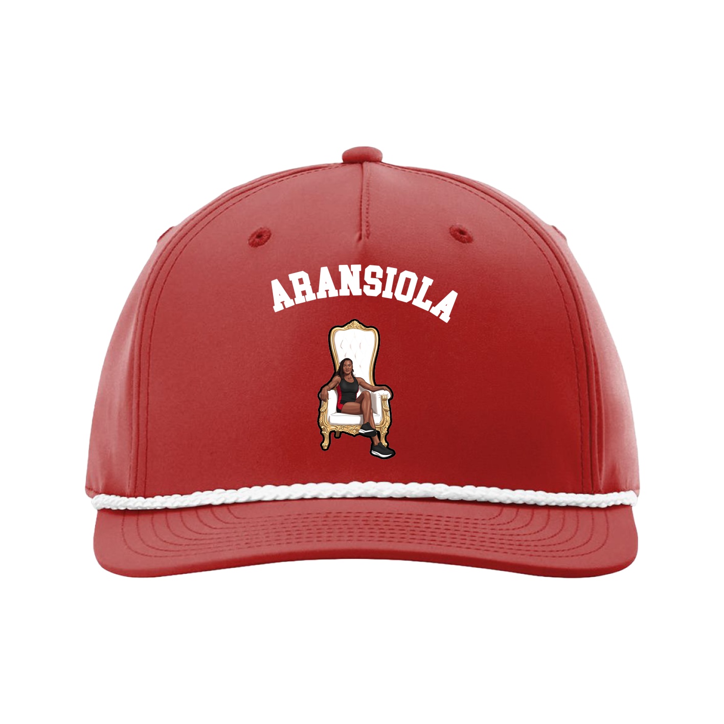 Five-Panel Classic Rope Cap — Shirsey Arch in Red