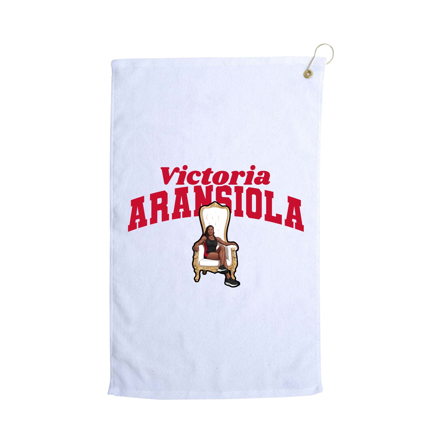 Golf Towel — Signature Arch in White