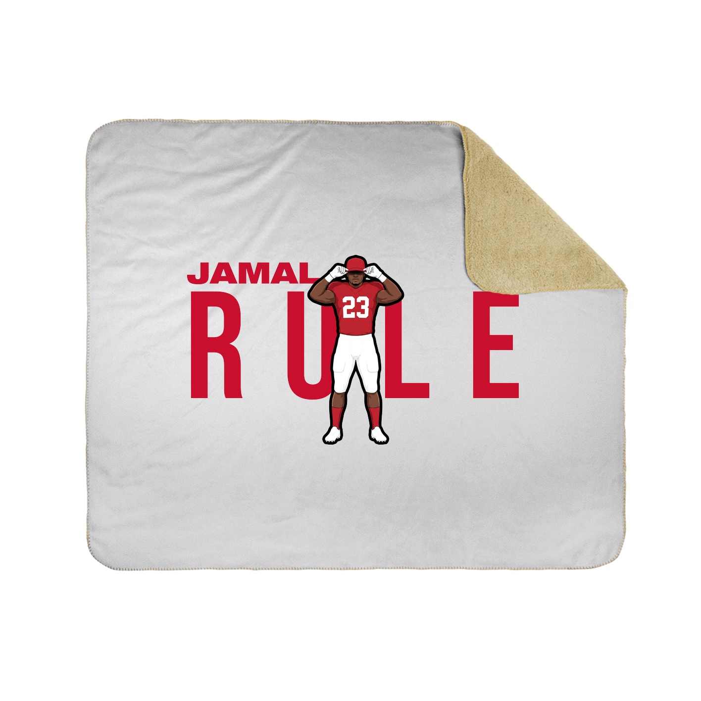 Throw Blanket — Player Name in White