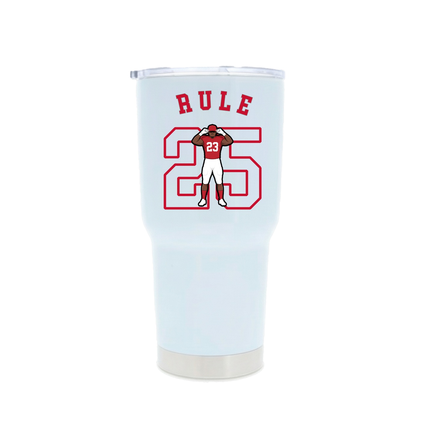 30oz Stainless Steel Tumbler — Shirsey Arch in White