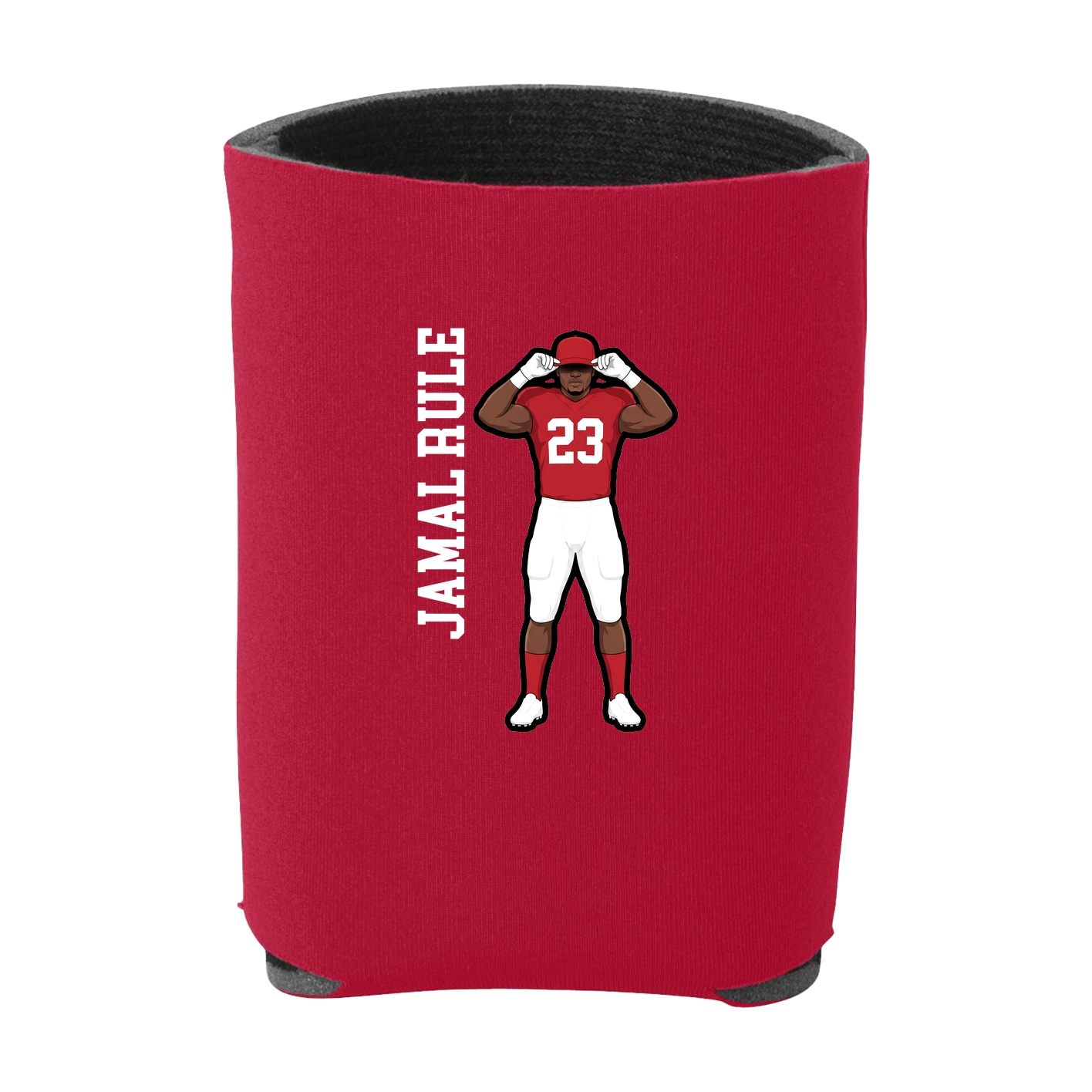 Can Holder — Name Vertical in Red