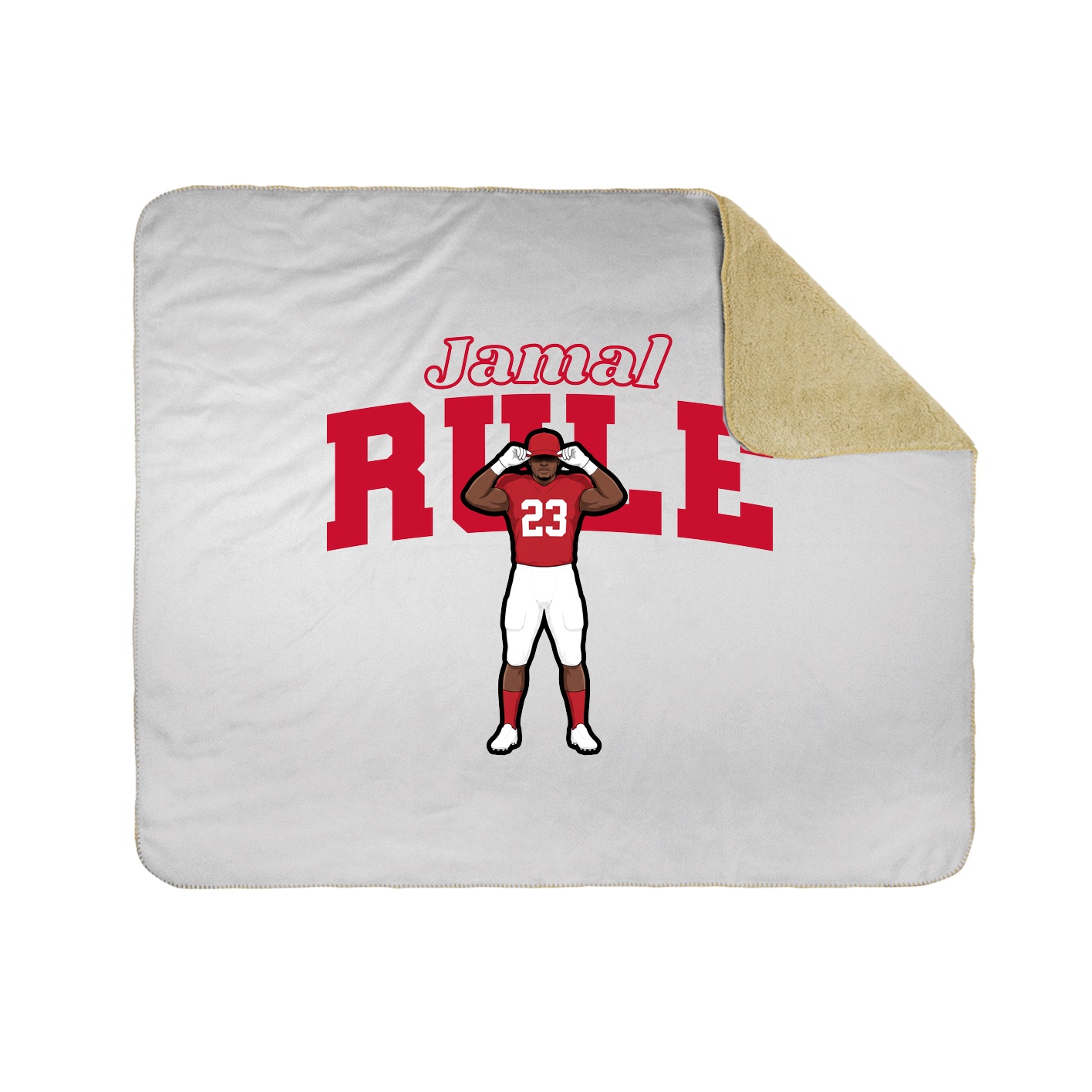 Throw Blanket — Name Arch in White