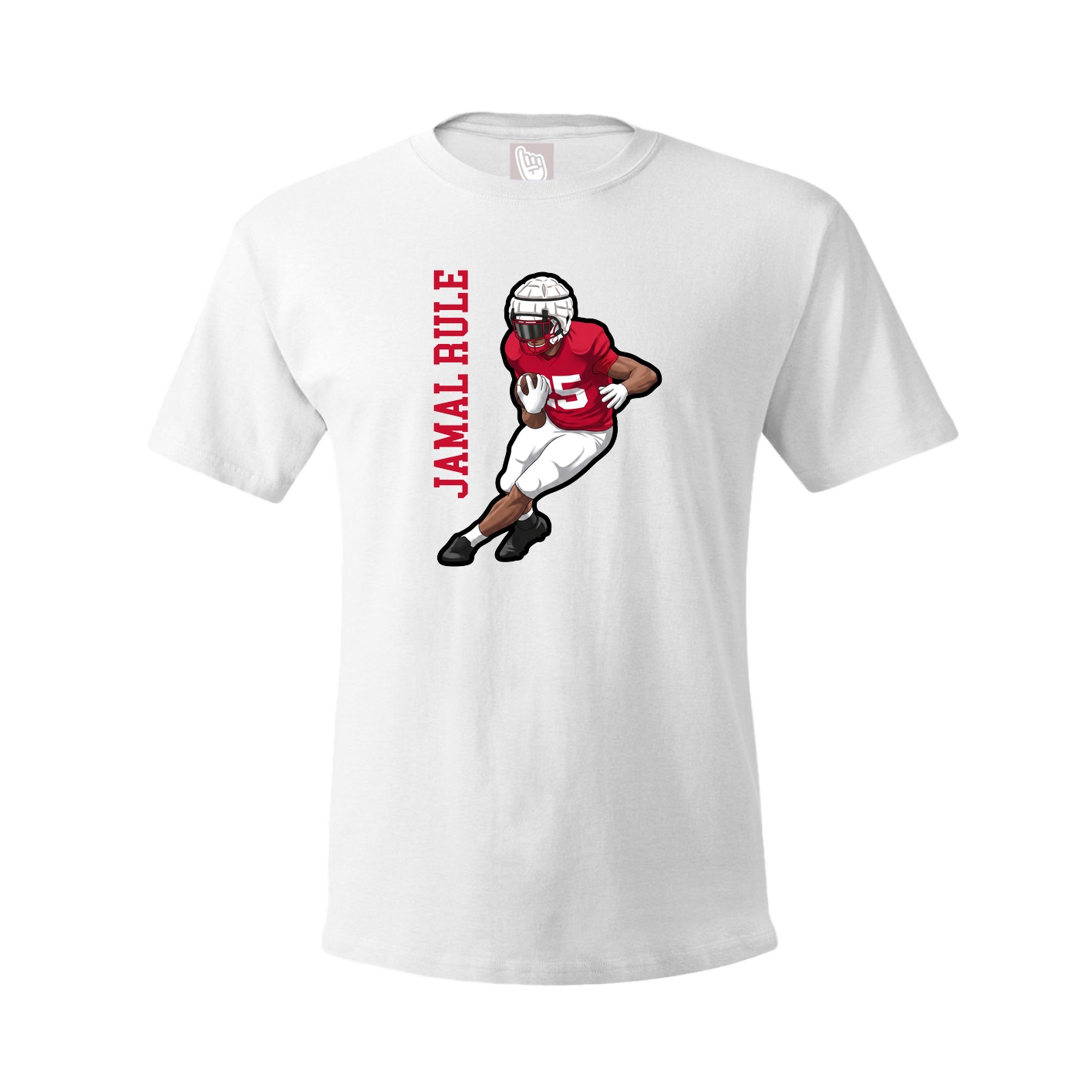 Tee — Name Vertical in White