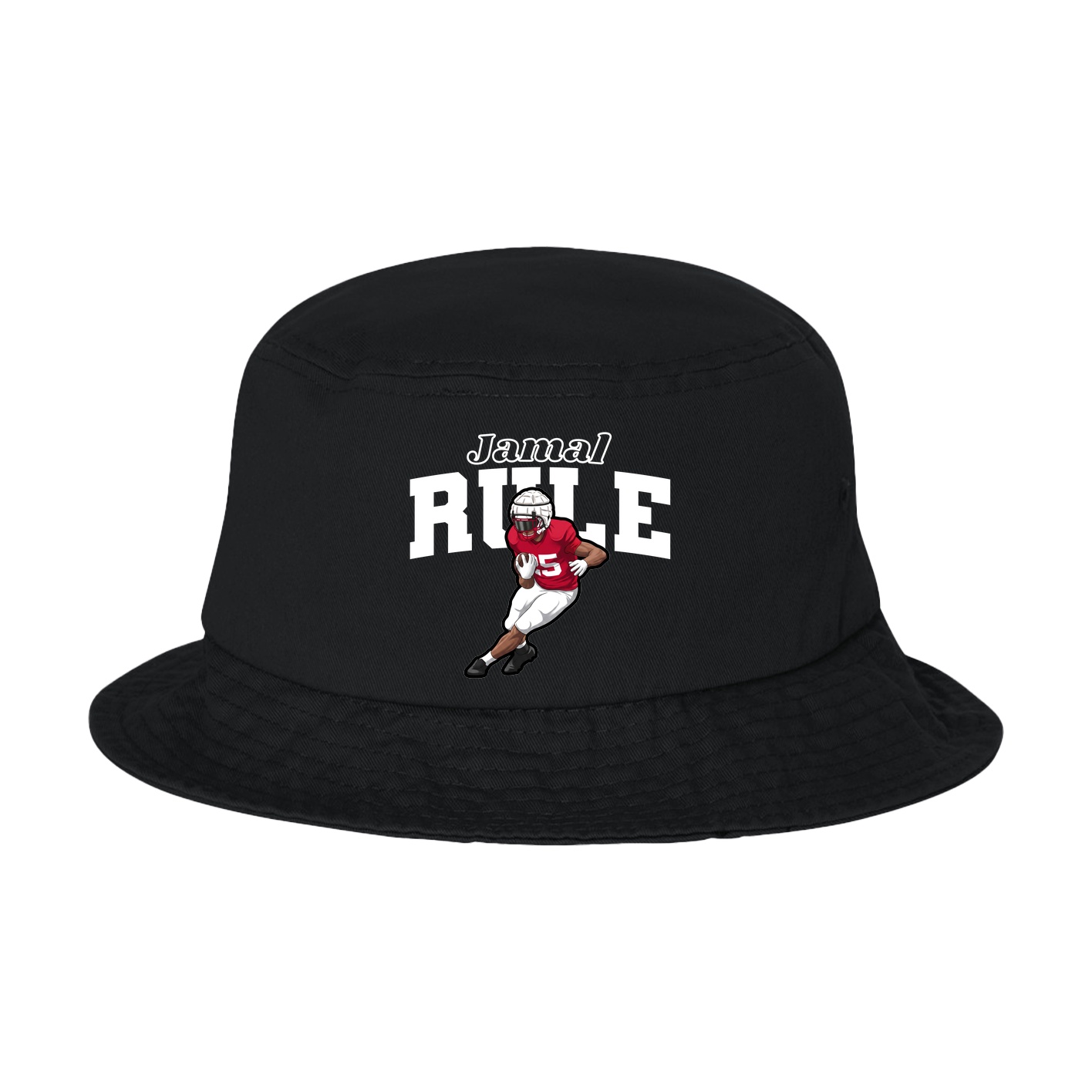 Bucket Cap — Name Arch in Black