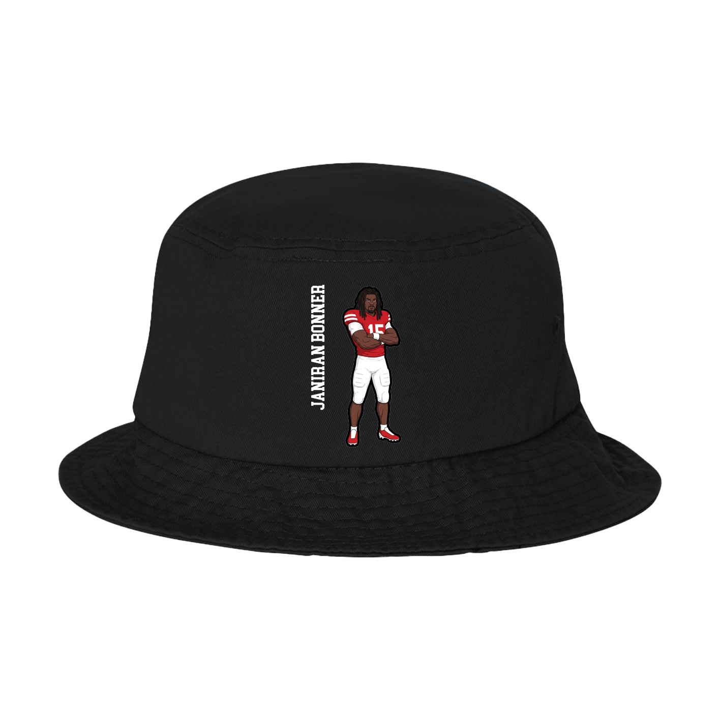 Bucket Cap — Name Vertical in Black