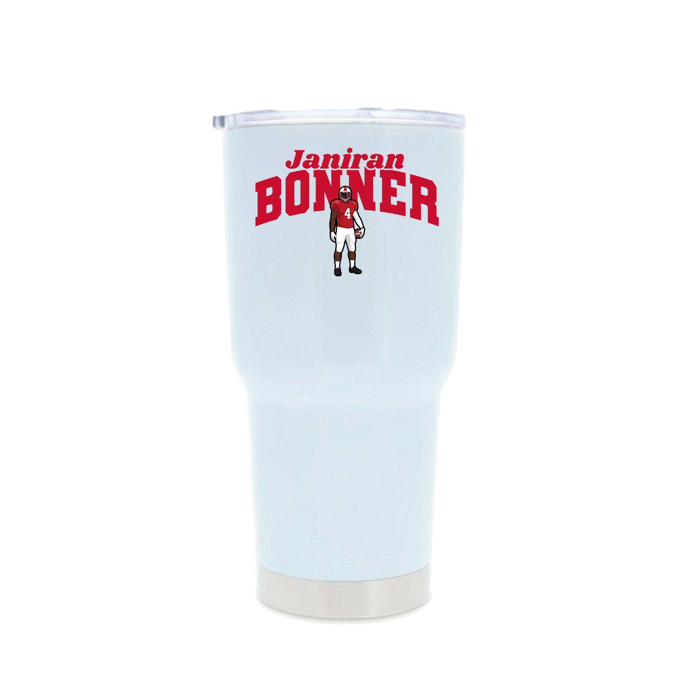 30oz Stainless Steel Tumbler — Signature Arch in White