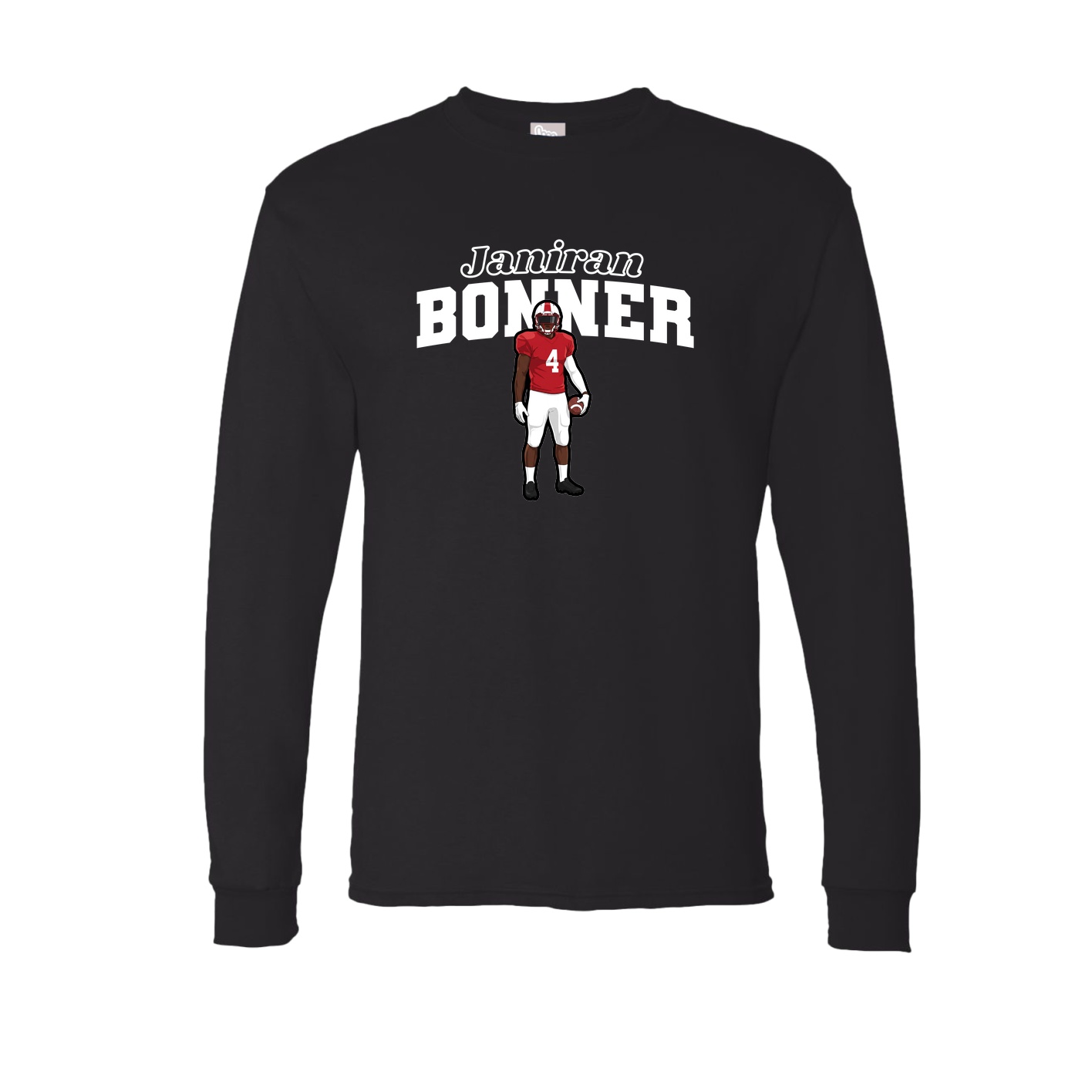 Long Sleeve Tee — Name Arch in Black