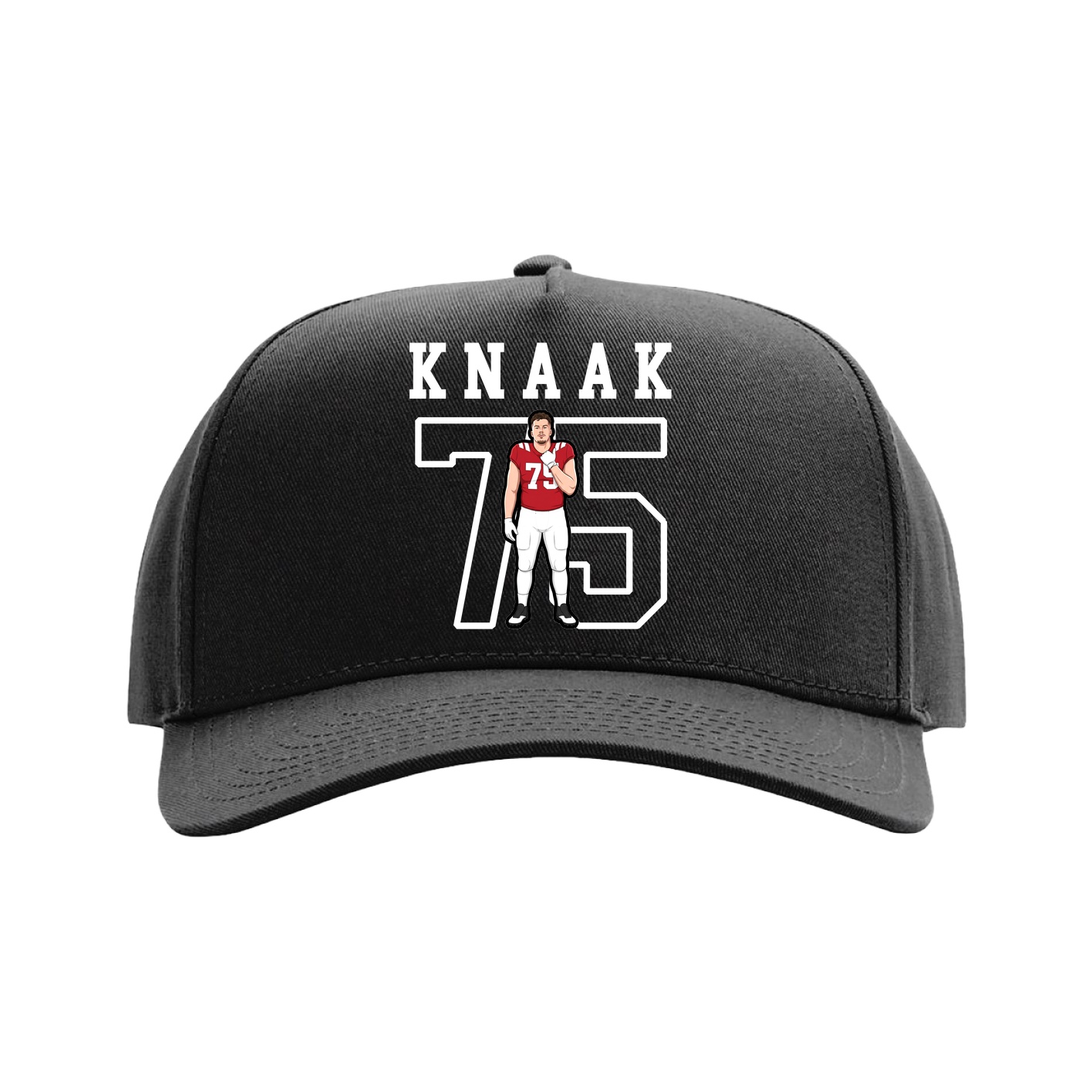 Full Fabric Five-Panel Champ Cap — Shirsey in Black