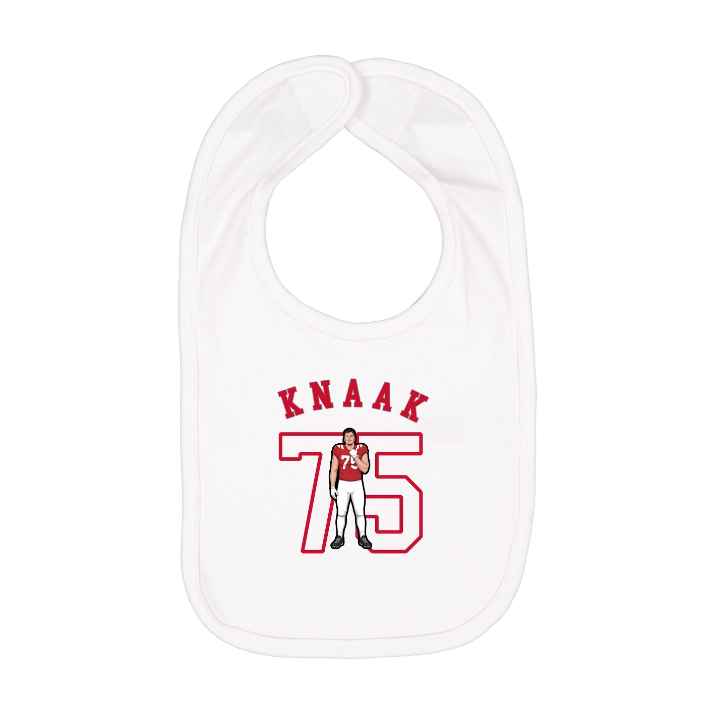 Infant Bib — Shirsey Arch in White
