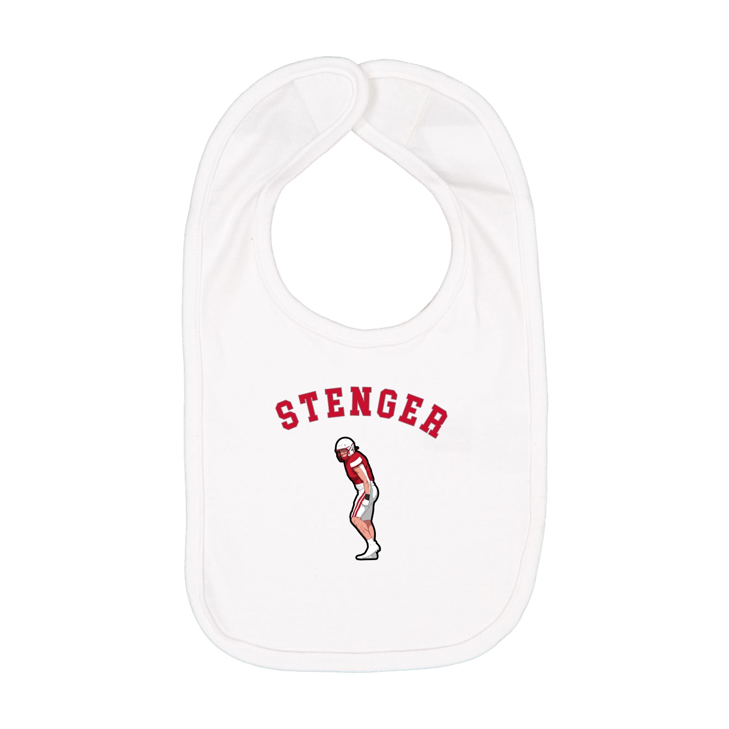 Infant Bib — Shirsey Arch in White
