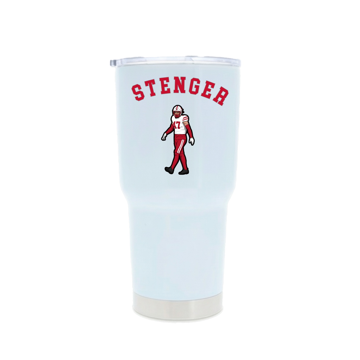30oz Stainless Steel Tumbler — Shirsey Arch in White