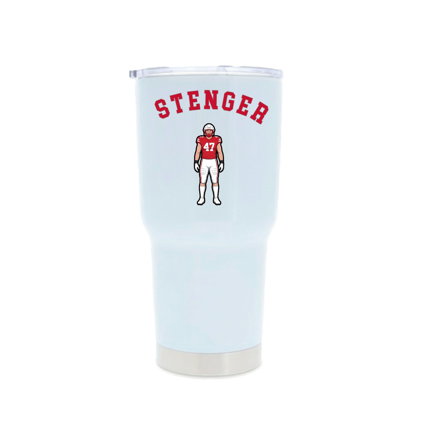 30oz Stainless Steel Tumbler — Shirsey Arch in White