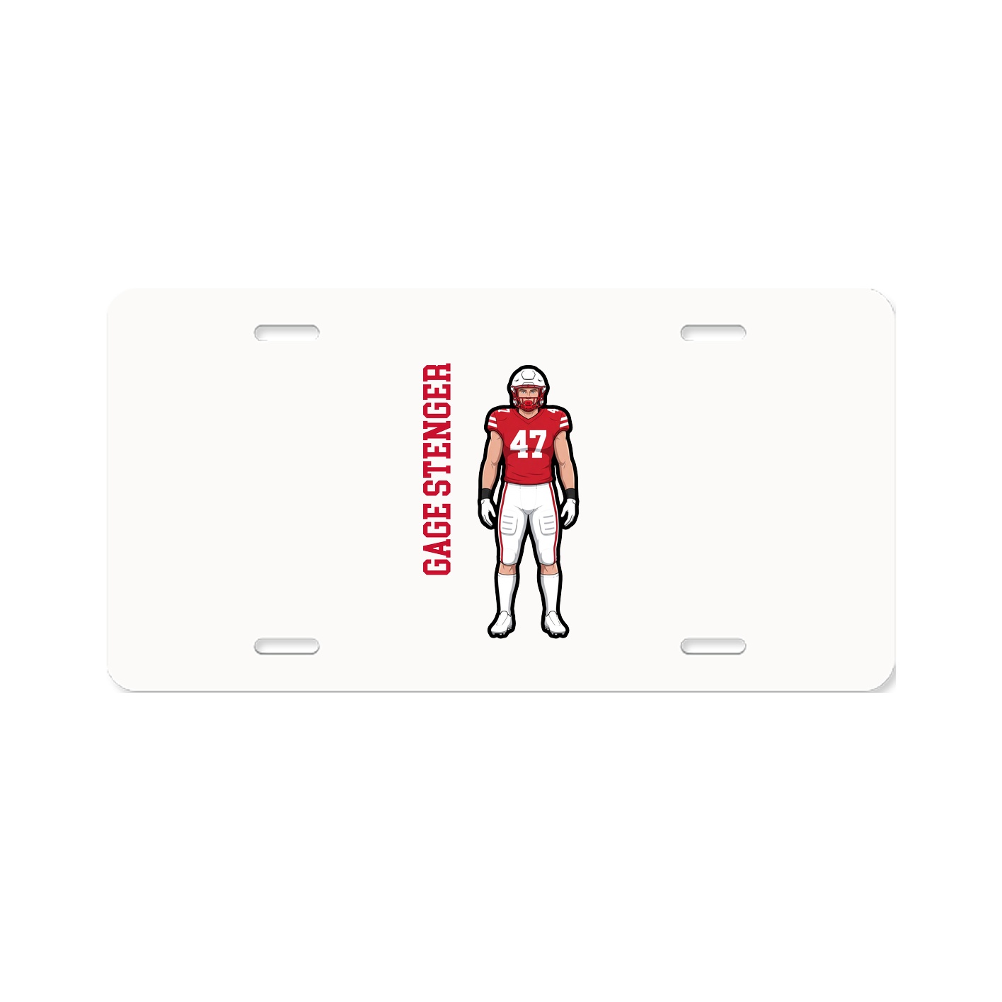 License Plate — Name Vertical in Classic