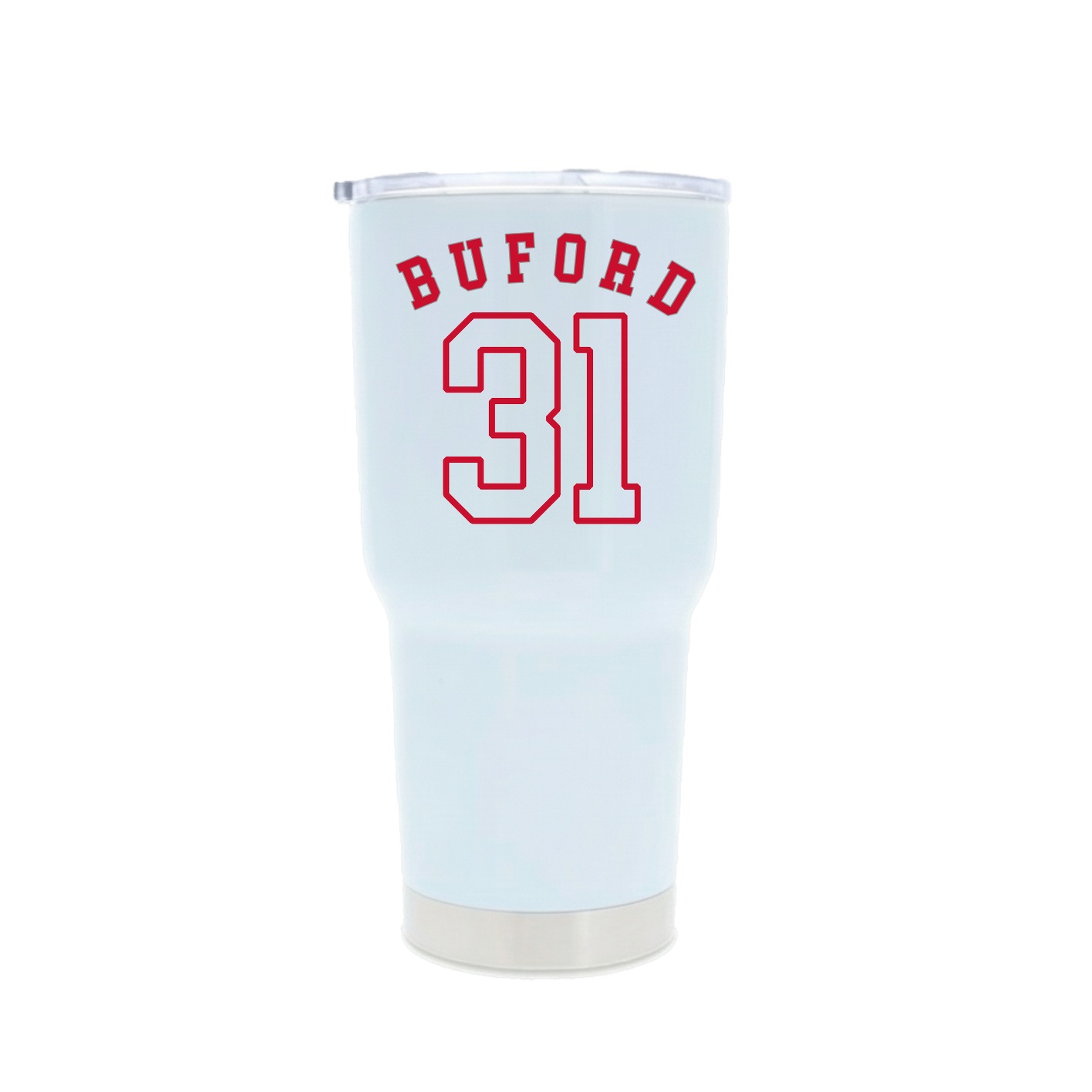 30oz Stainless Steel Tumbler — Shirsey Arch in White
