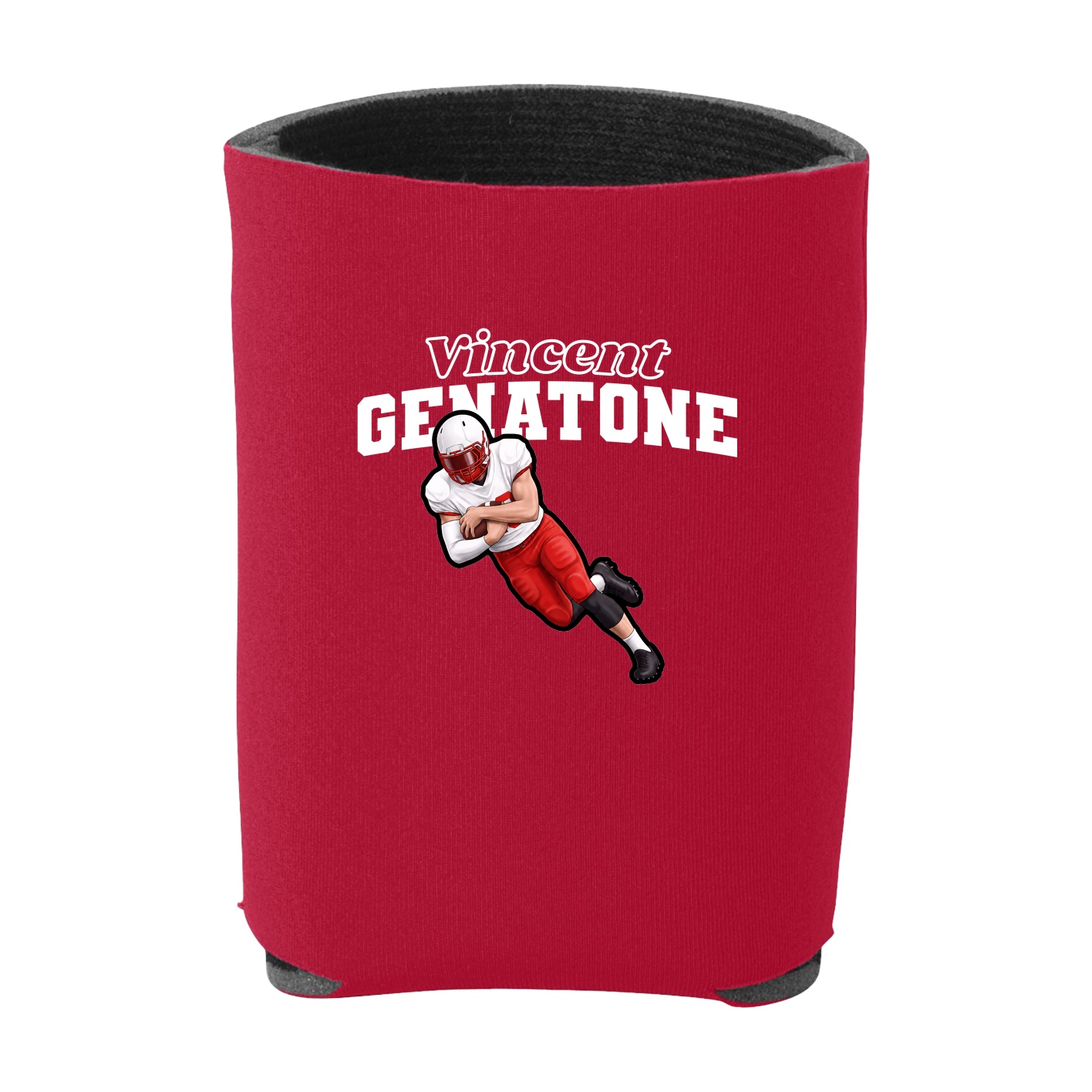 Can Holder — Name Arch in Red