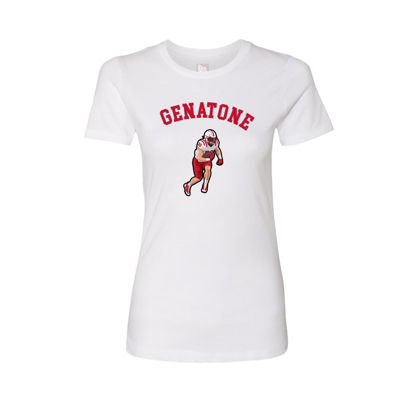 Fitted Women's Tee — Shirsey Arch in White